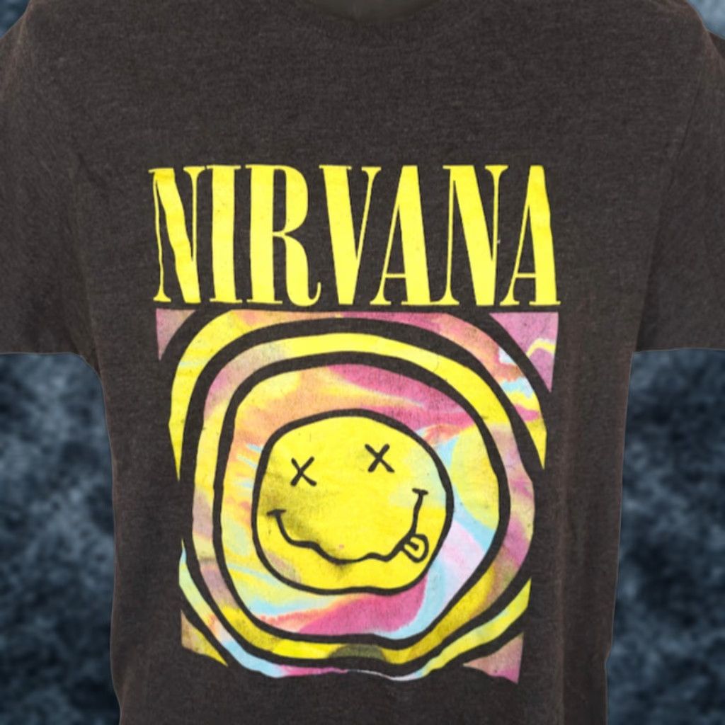 Etro Nirvana T Shirt Mens Size Medium Dark Gray Retro 90s Grunge Kurt Cobain Band Tee Size US M / EU 48-50 / 2 - 1 Thumbnail