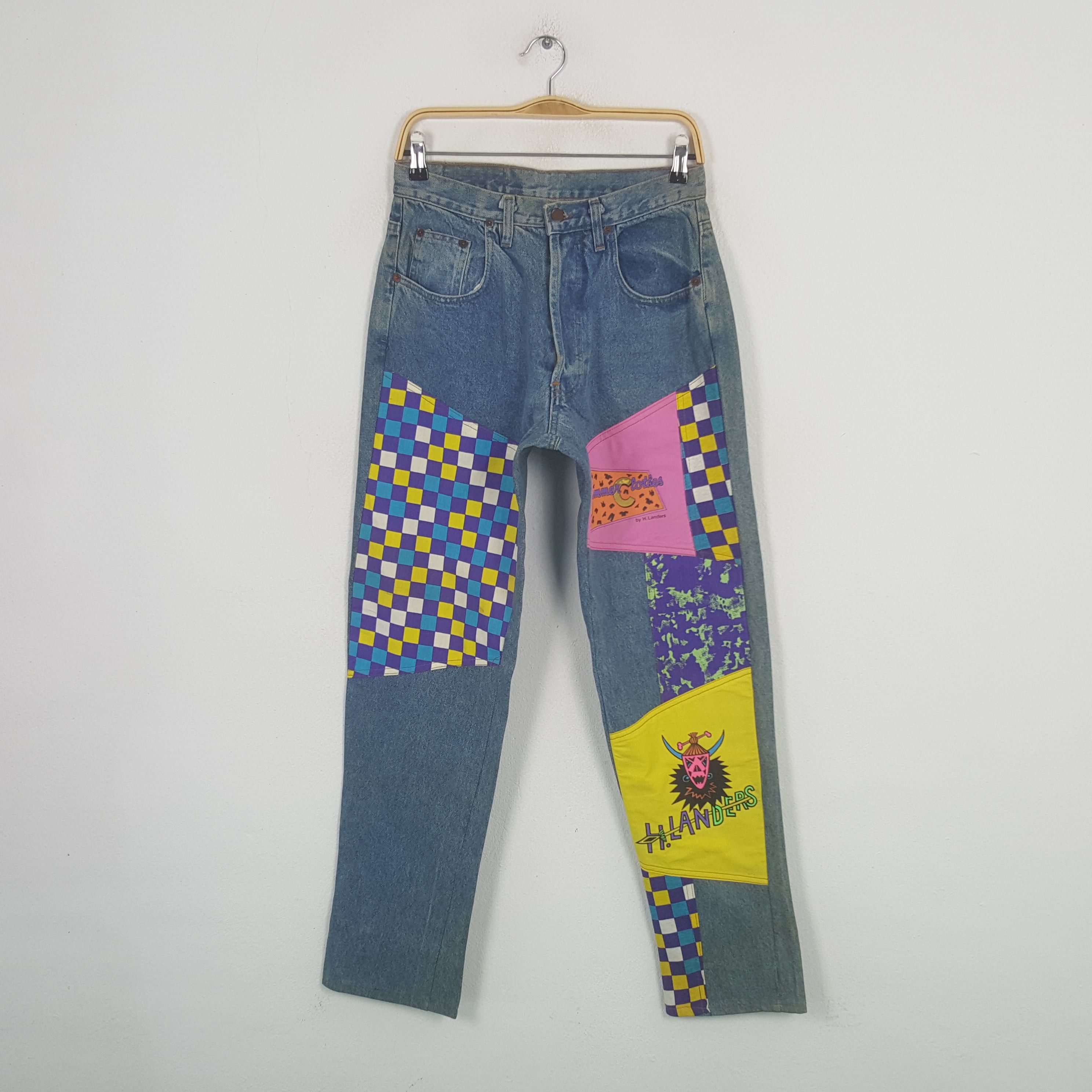 Vintage Vintage H.landers Designer Art Style Rare Denim Jeans RR18 Size US 28 / EU 44 - 1 Thumbnail
