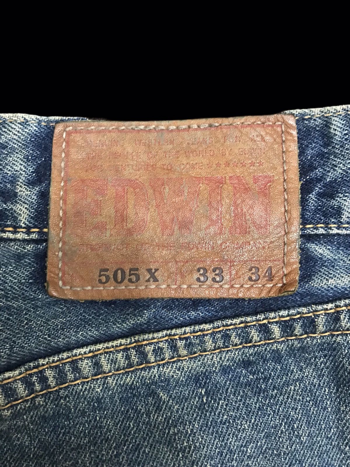 Edwin 💥WIDE💥VTG EDWIN 505X MUDWASH SELVEDGE DENIM F411 Size US 32 / EU 48 - 17 Thumbnail