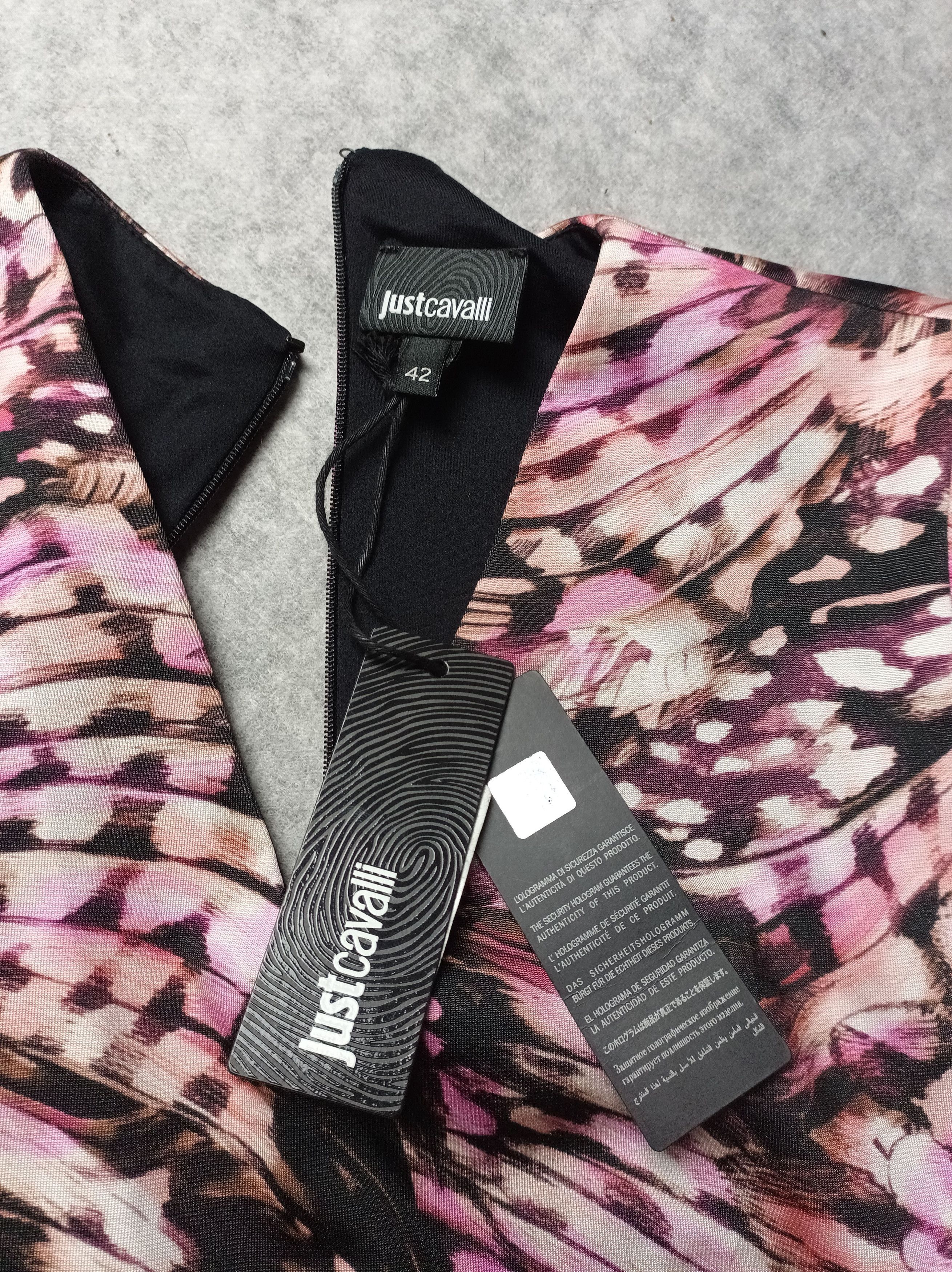 Roberto Cavalli NWT Just Cavalli by Roberto Cavalli Feather Print Dress Size M / US 6-8 / IT 42-44 - 6 Thumbnail