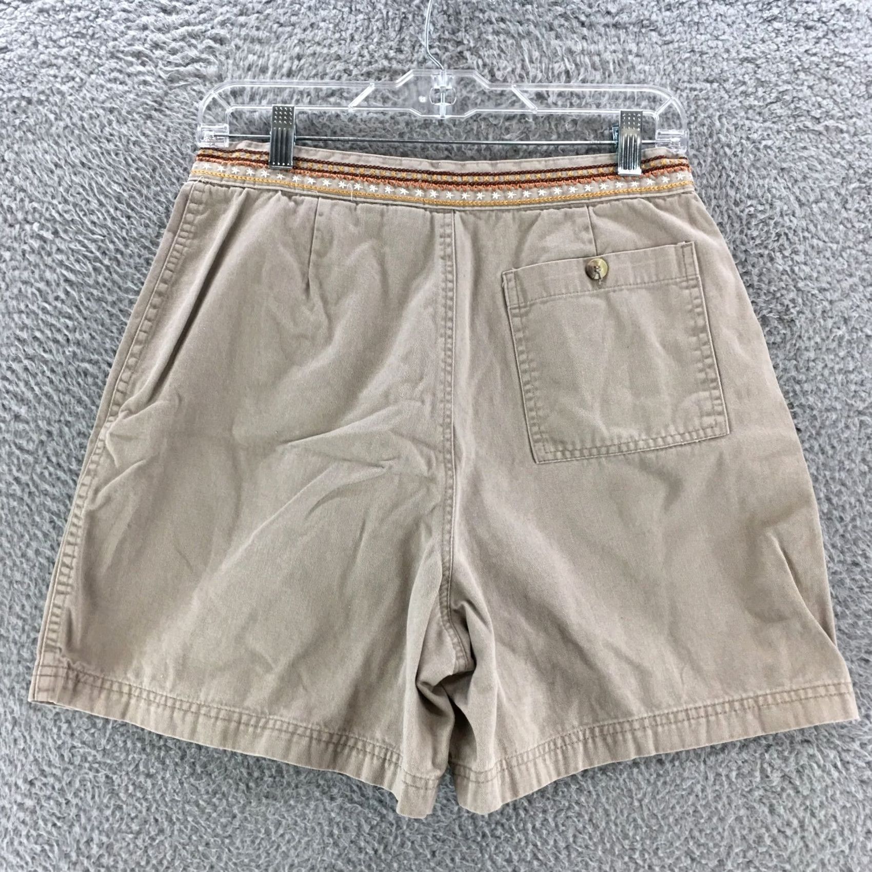Vintage White Stag Skort Skirt Womens 11 Beige Cotton Zip Fly Button Casual Size 29" - 6 Thumbnail