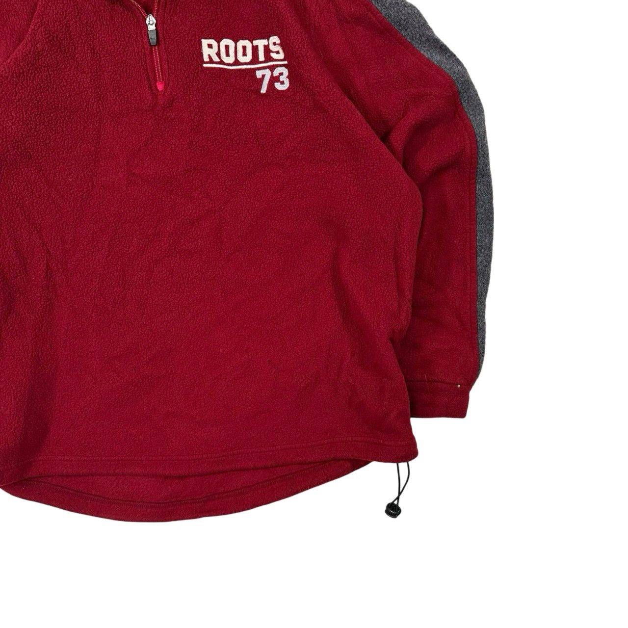 Vintage Vintage 00s Y2K Roots Fleece Quarter Zip Sweater Size US L / EU 52-54 / 3 - 3 Thumbnail