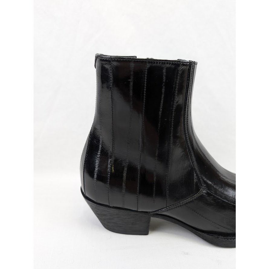 Saint Laurent Paris o1rshd1 Eel Anguilla Leather Lukas Boots in Black Size US 9 / EU 42 - 4 Thumbnail