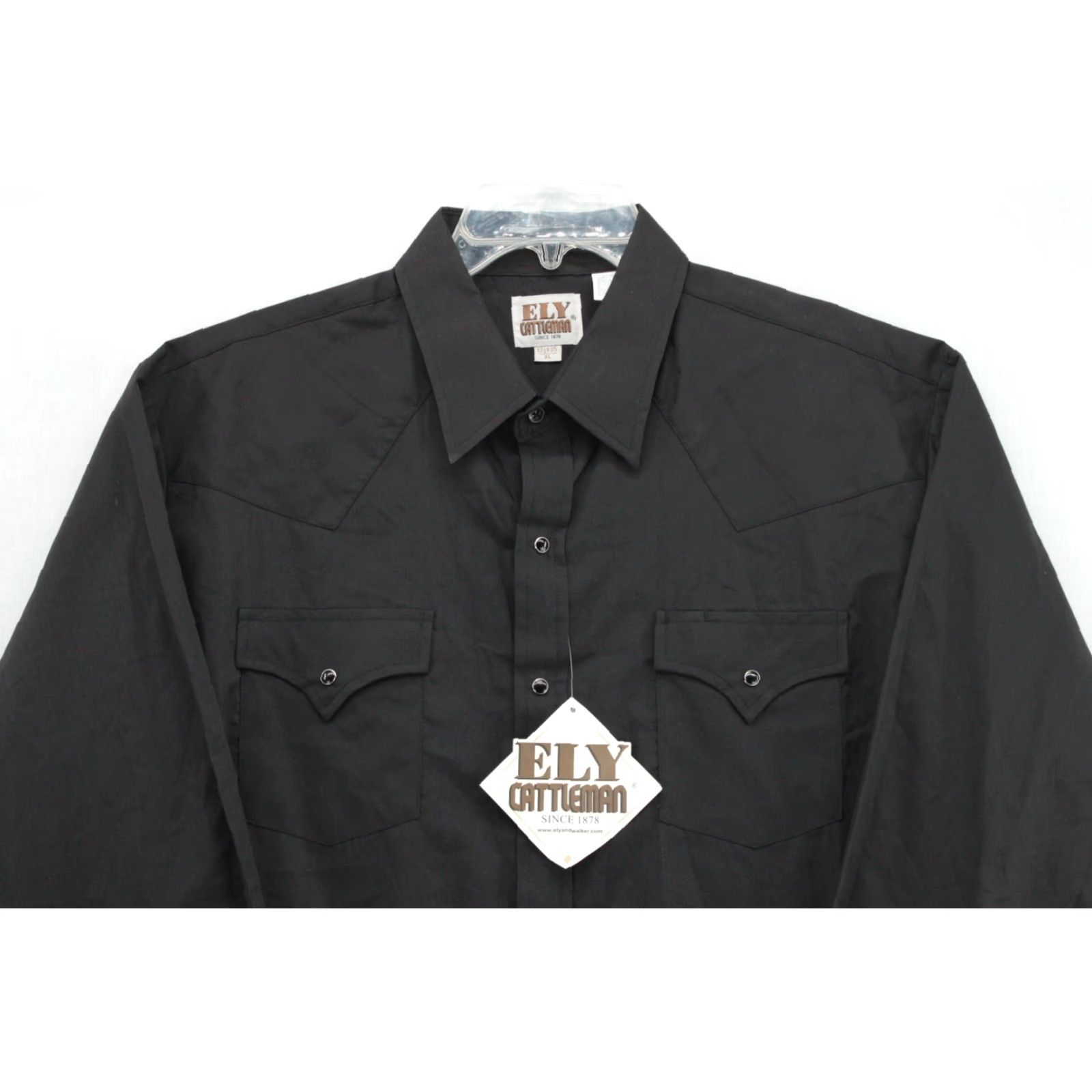 Vintage VINTAGE Ely Cattleman Shirt Men's XL Black Long Sleeve Pearl Snap Cowboy Western Size US XL / EU 56 / 4 - 2 Thumbnail