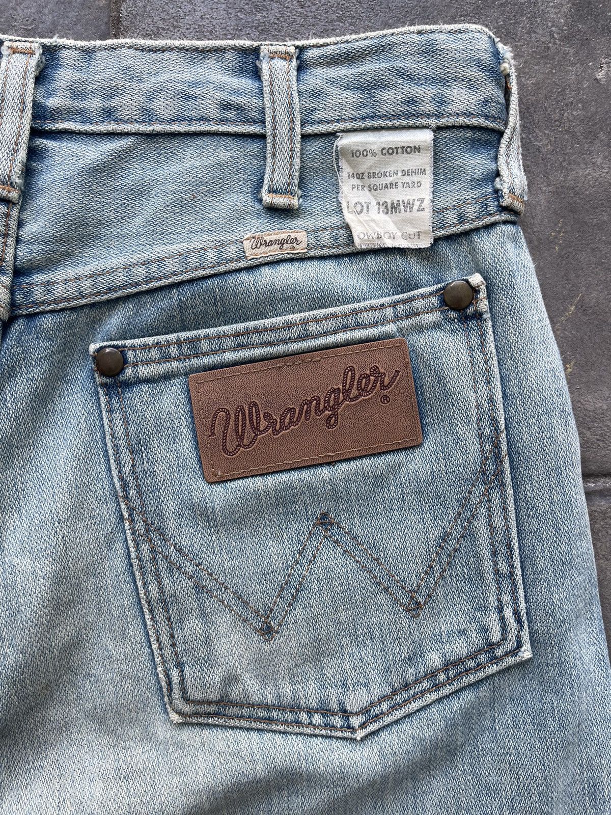 Wrangler JAPAN MADE Wrangler Cowboy Cut 14oz Broken Denim Lot 13MWZ Size US 28 / EU 44 - 3 Thumbnail
