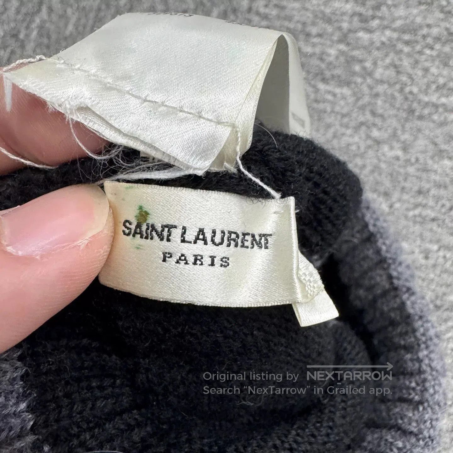 Saint Laurent Paris slp black gray wool hat. Size ONE SIZE - 3 Thumbnail