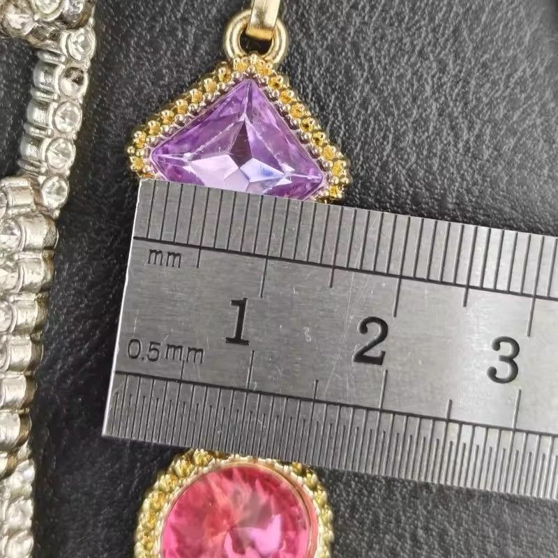 Vintage Double-layer Agate Stone and Rhinestone Chain Pants Chain Size ONE SIZE - 5 Thumbnail