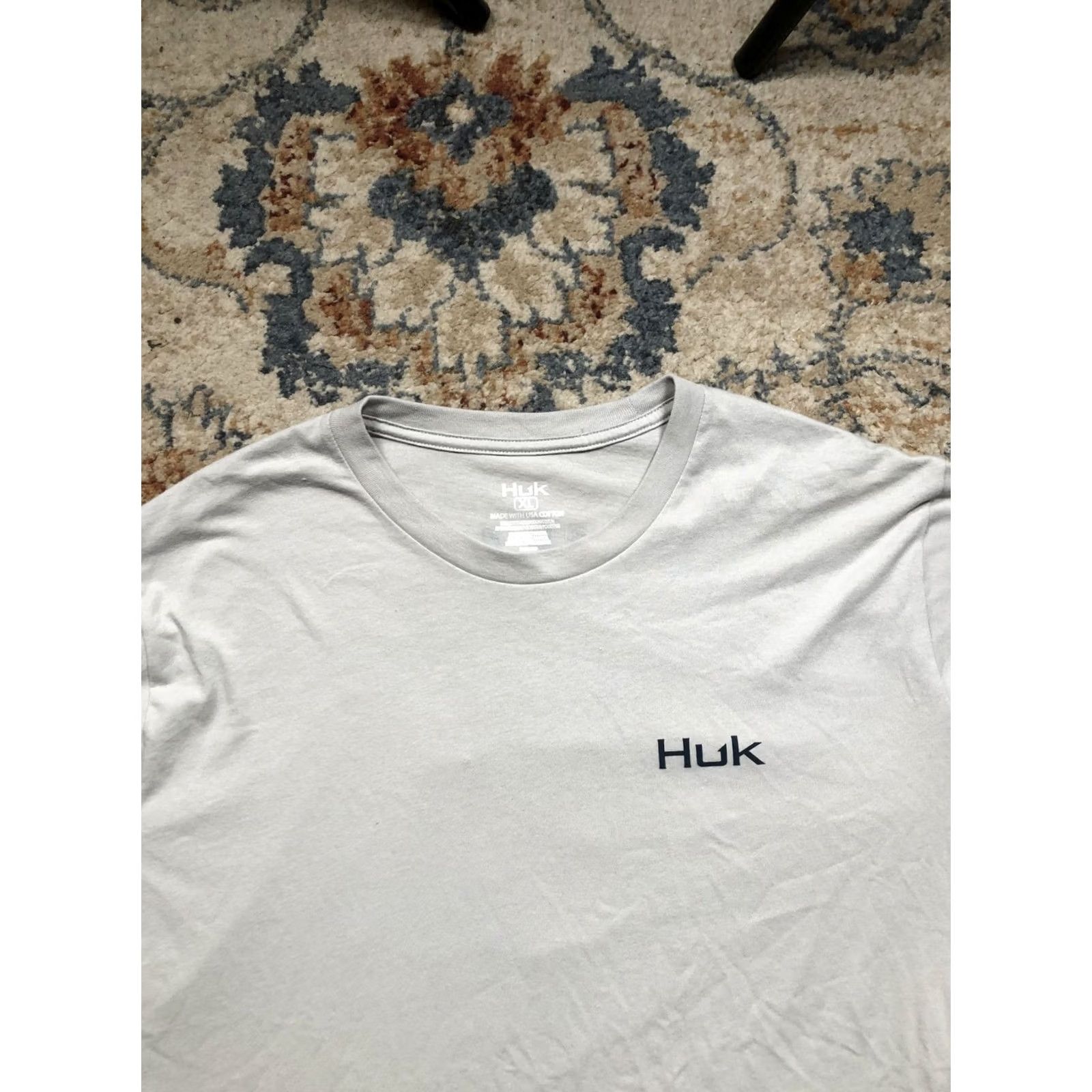 Vintage VINTAGE Huk Shirt Mens XL Gray Fishing Graphic Patriotic USA Flag Bass Tee Size US XL / EU 56 / 4 - 2 Thumbnail