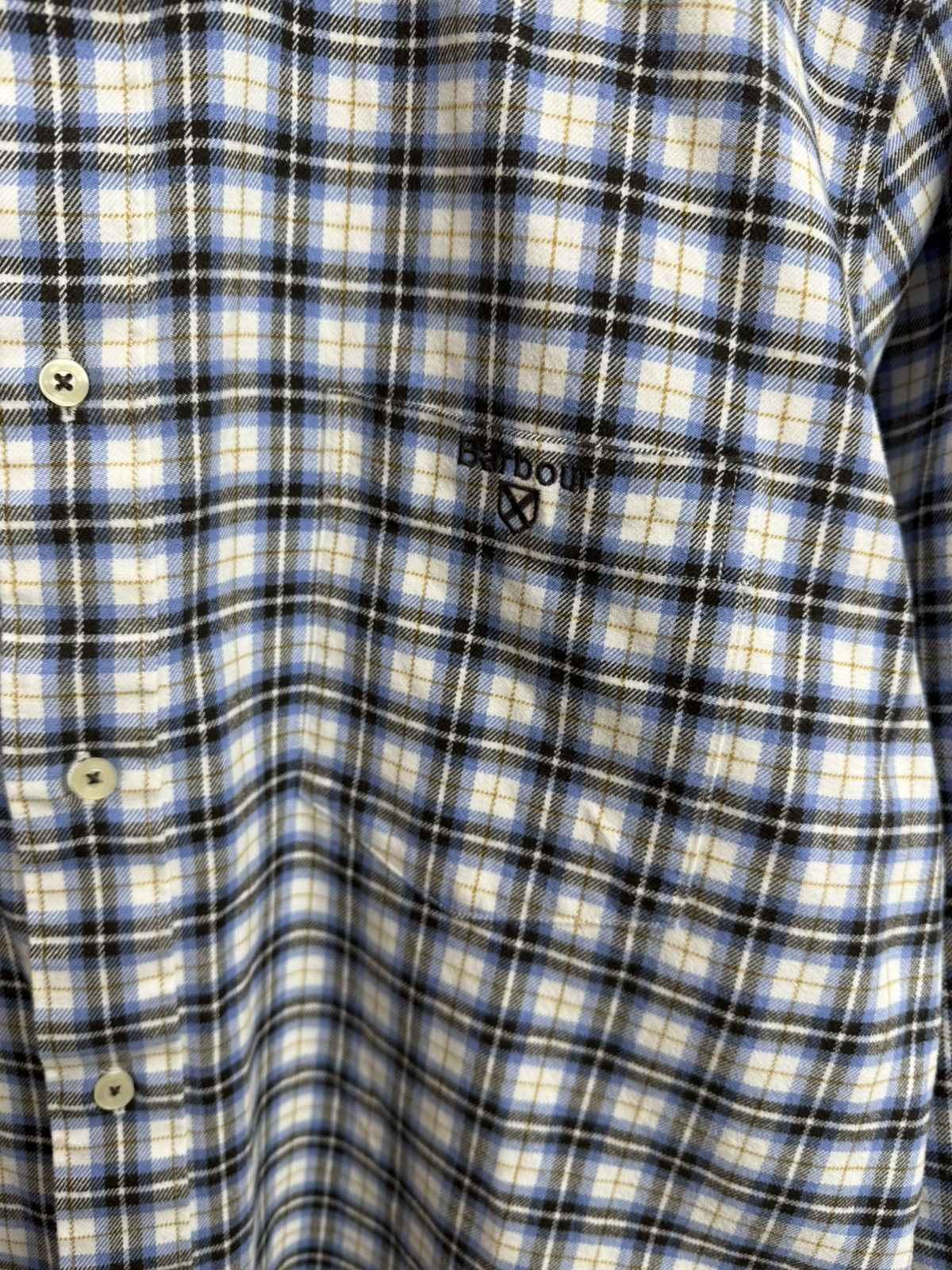 Barbour Barbour Regular Fit Plaid Shirt Blue Check Cotton Size M Size US M / EU 48-50 / 2 - 3 Thumbnail