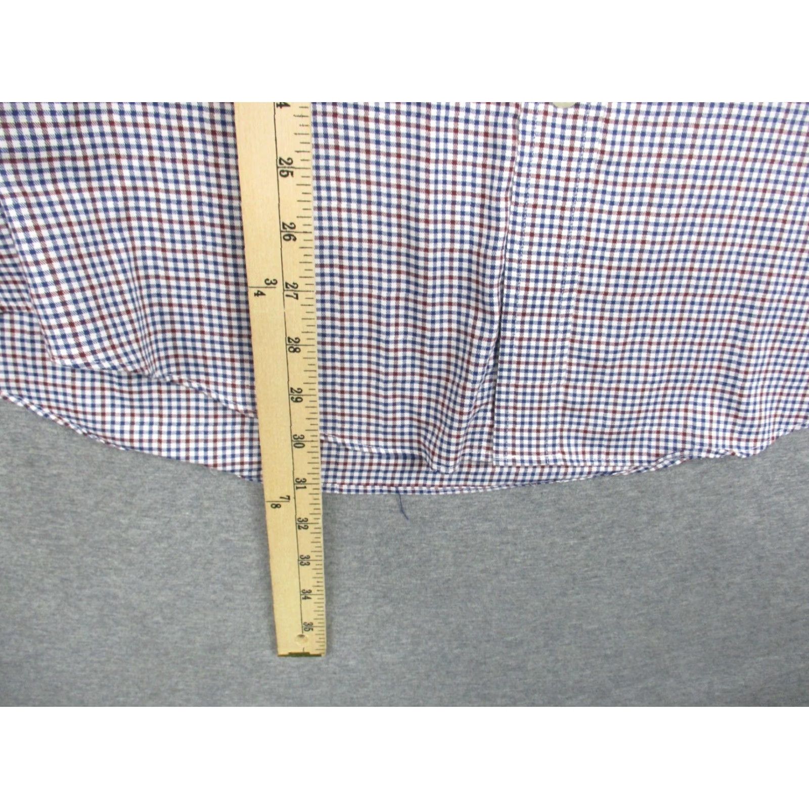 Ralph Lauren Lauren Ralph Lauren Dress Shirt 16.5 Men Blue Plaid Stretch Regular Fit Shirt Size 46R - 5 Thumbnail