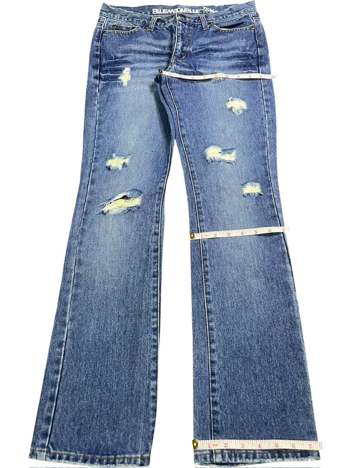 Diesel Vintage Japanese Brand Distressed Flare Jeans Size 29" - 8 Thumbnail