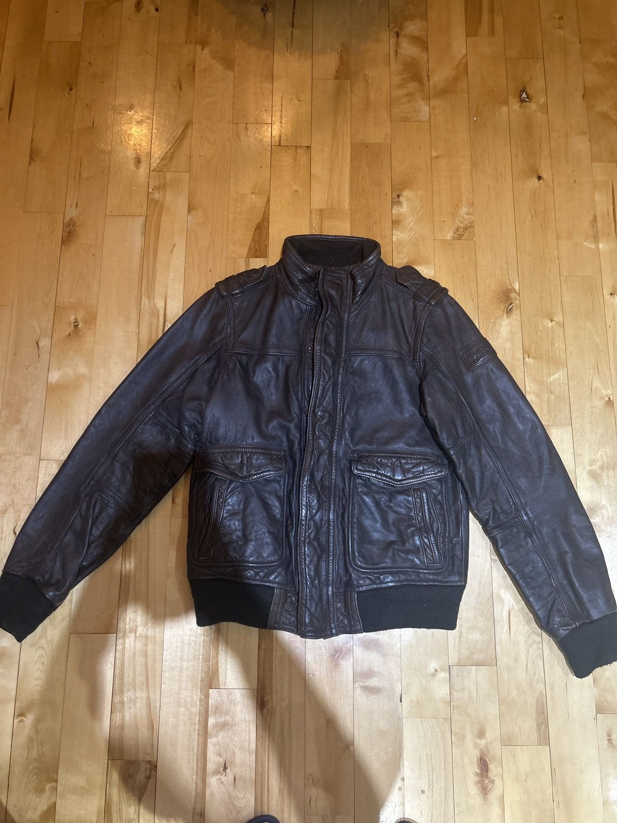 Abercrombie & Fitch Abercrombie & Fitch Slant Rock leather jacket Size US L / EU 52-54 / 3 - 10 Thumbnail