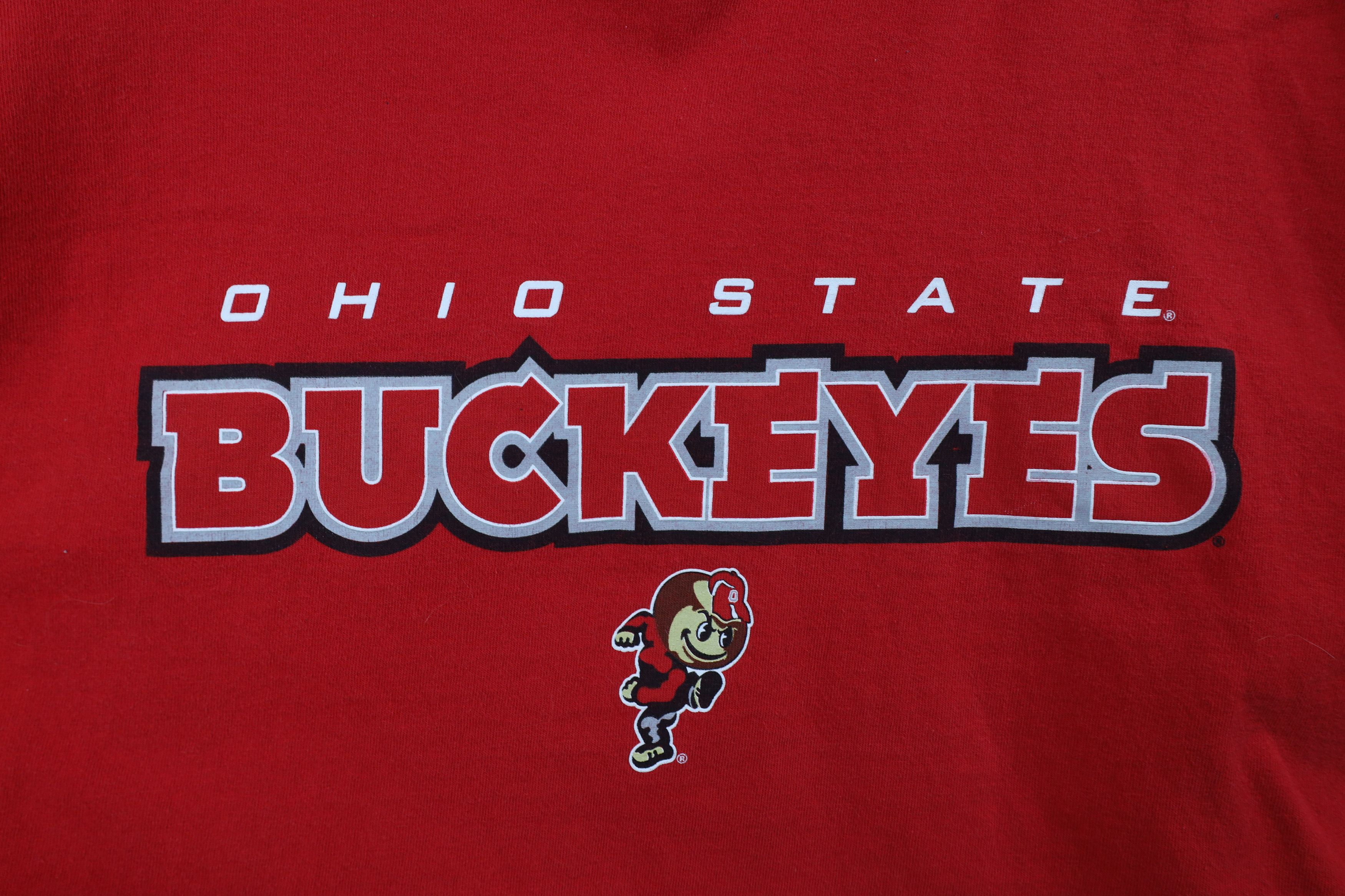 Vintage Vintage 90s Ohio State University Long Sleeve T-Shirt Red Size US L / EU 52-54 / 3 - 6 Thumbnail