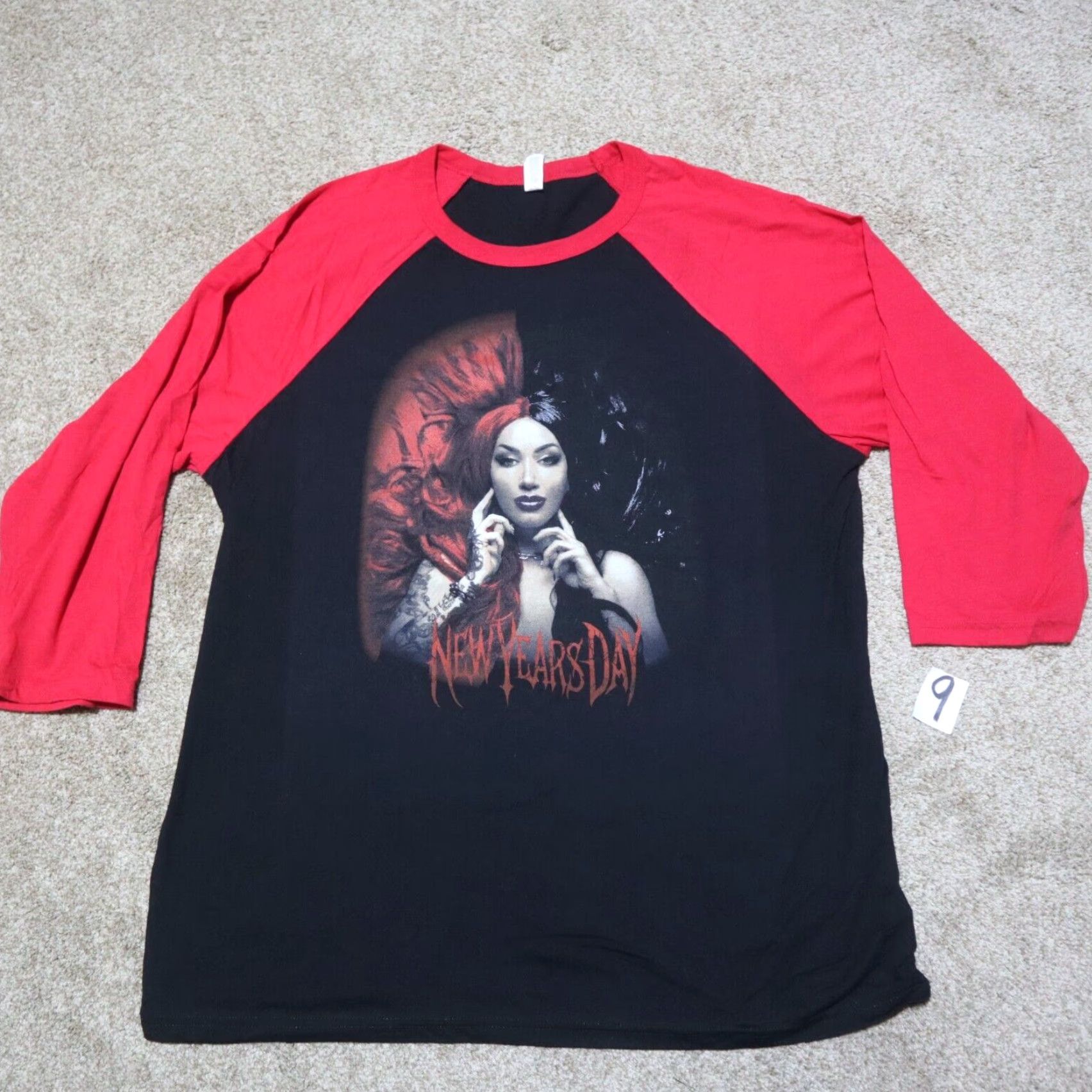 ASH VINTAGE Tutlux New Years Day Ash Costello Graphic T-Shirt Goth Punk Adult XL Black Skeleton Womens Size XL / US 12-14 / IT 48-50 - 2 Thumbnail