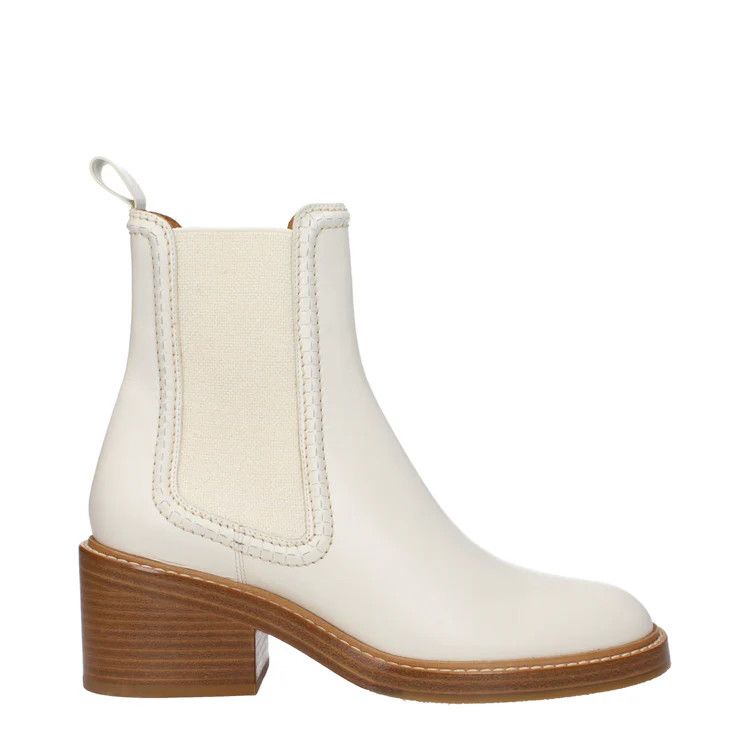 Chloe ob1o1e1024 Leather Ankle Boots in White Size US 8.5 / IT 38.5 - 1 Thumbnail