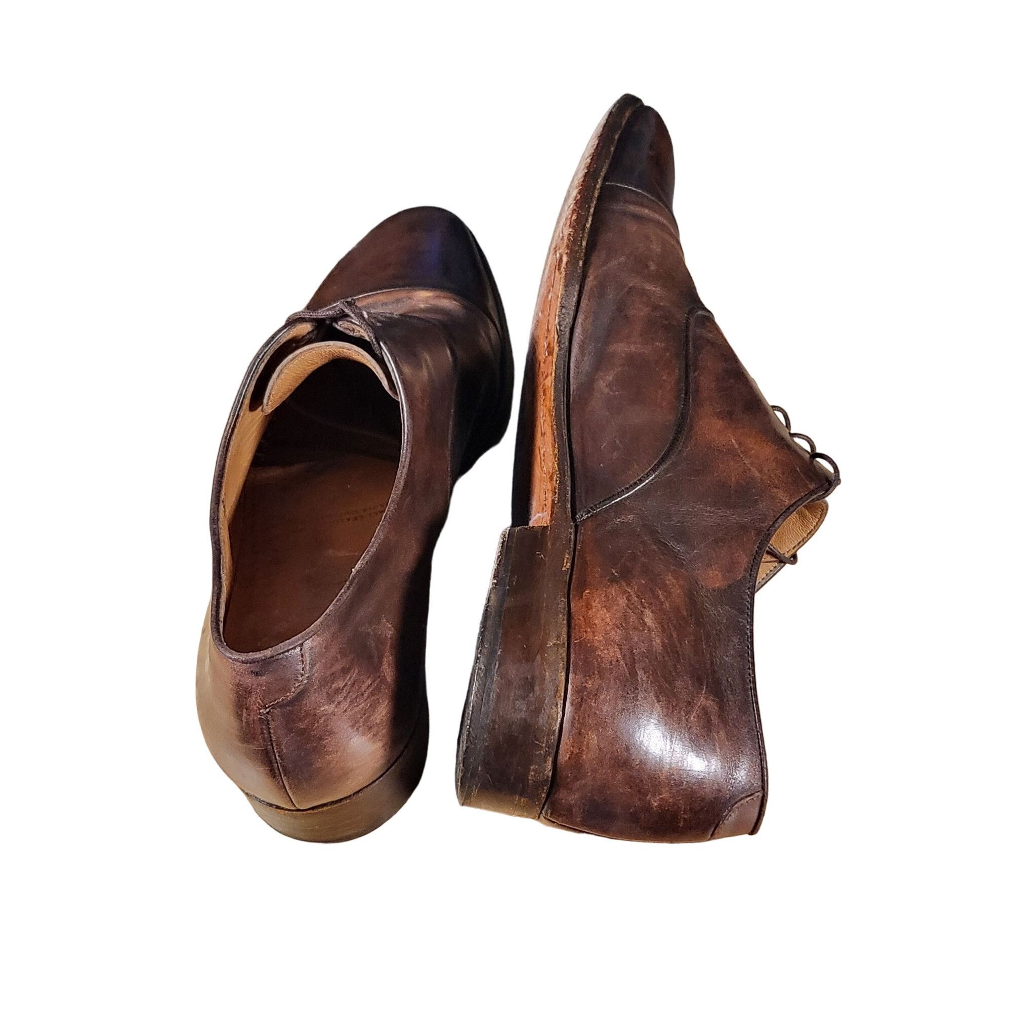 Gravati Gravati Oxford Shoes Men Sz 12 M Brown Leather Lace Up Desig Size US 12 / EU 45 - 5 Thumbnail
