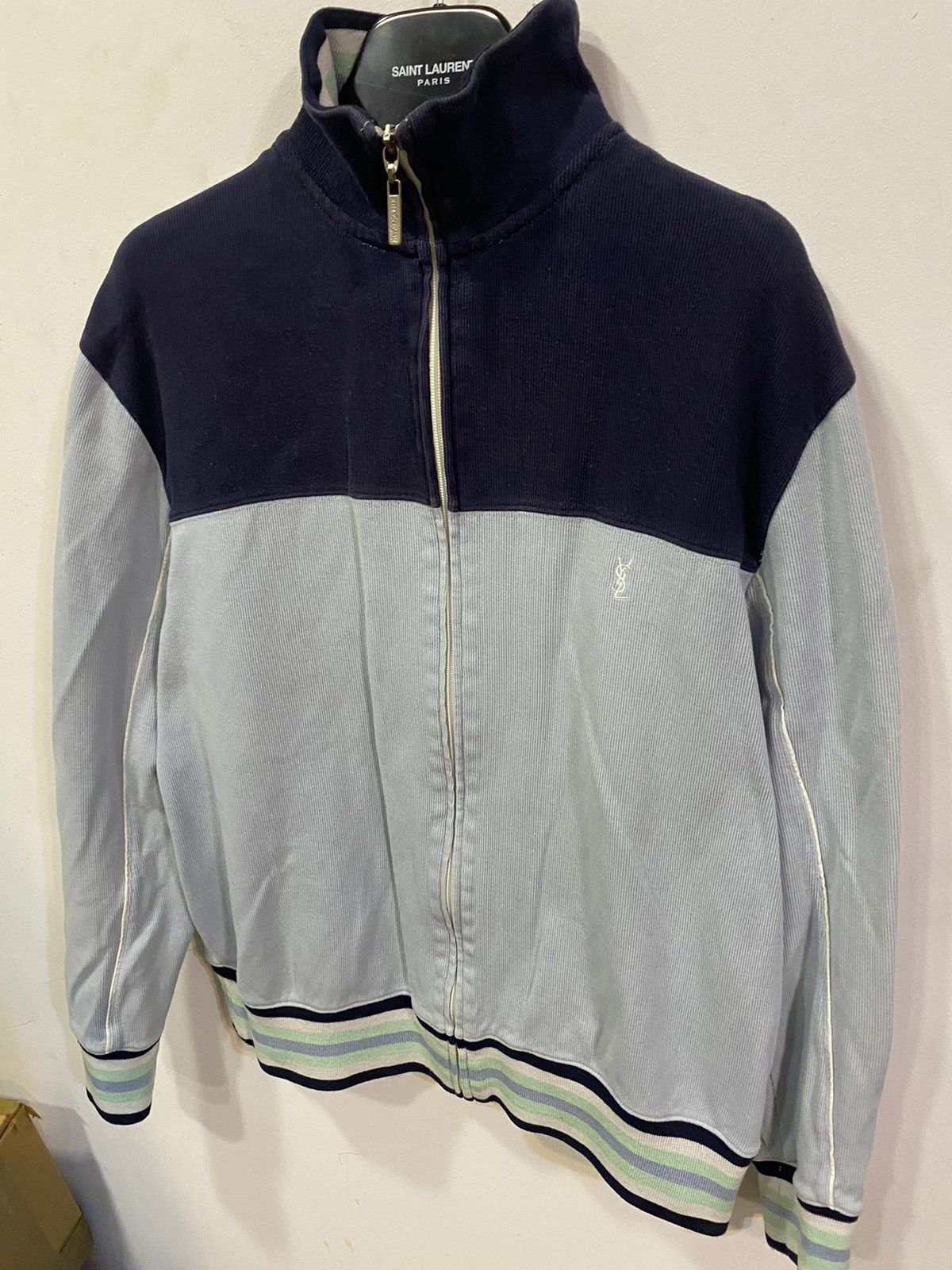 Yves Saint Laurent Blue YSL Sweatshirt Zip YSL Jacket YSL Sweater Size US M / EU 48-50 / 2 - 19 Thumbnail