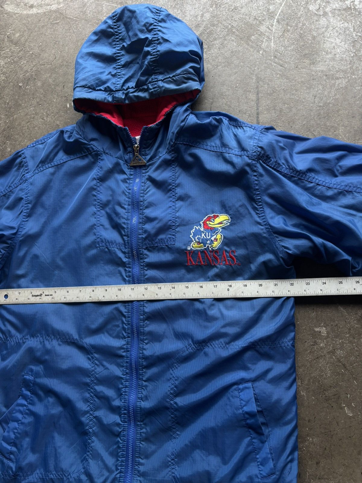 Vintage Vintage Kansas University Jayhawks Puffer Hoodie Size US M / EU 48-50 / 2 - 2 Thumbnail