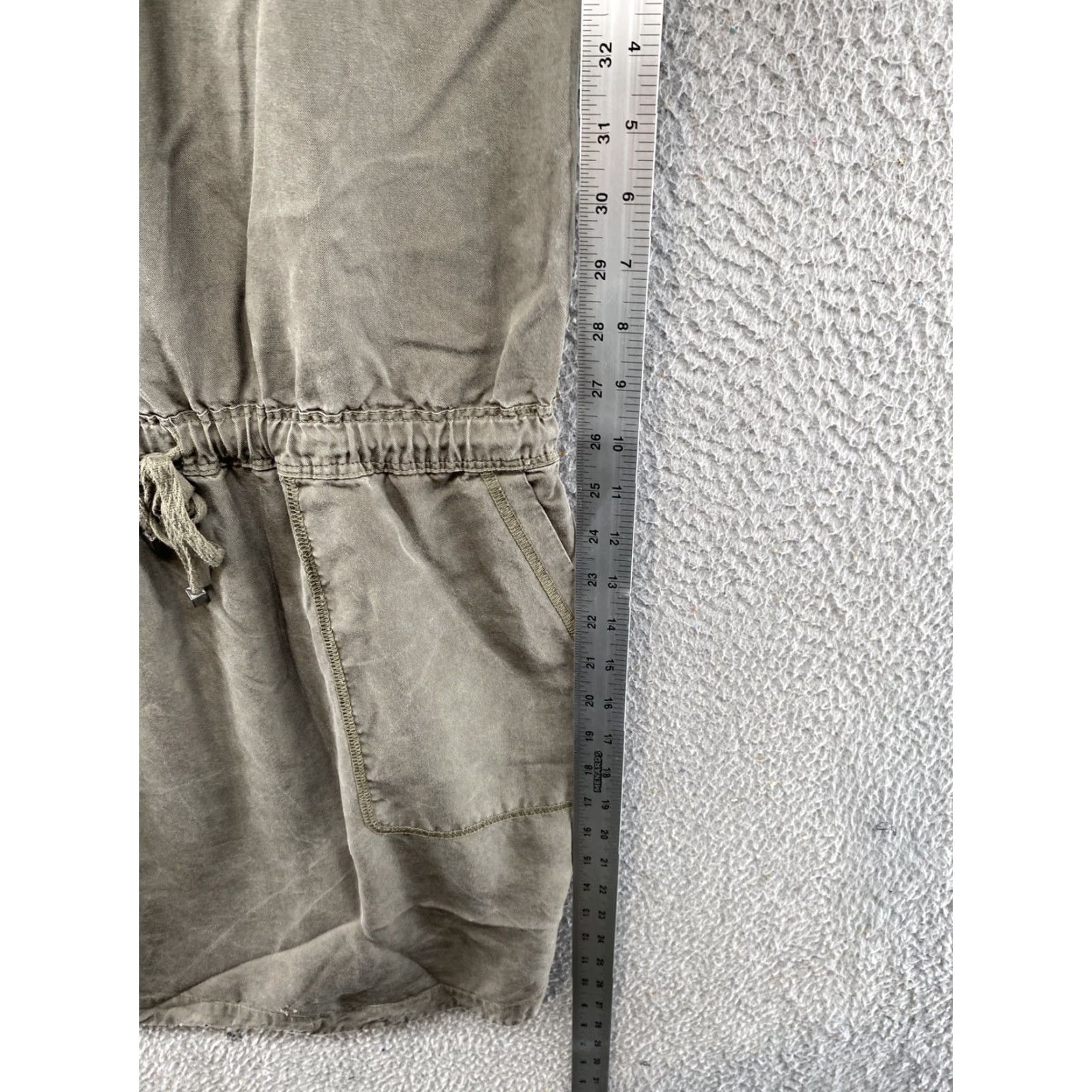 Lou & Grey Lou & Grey Green Sleeveless Tie Waist Lyocell Dress Womens S Knee Length Shirt Dress Tank Dress Casual Size S / US 4 / IT 40 - 7 Thumbnail