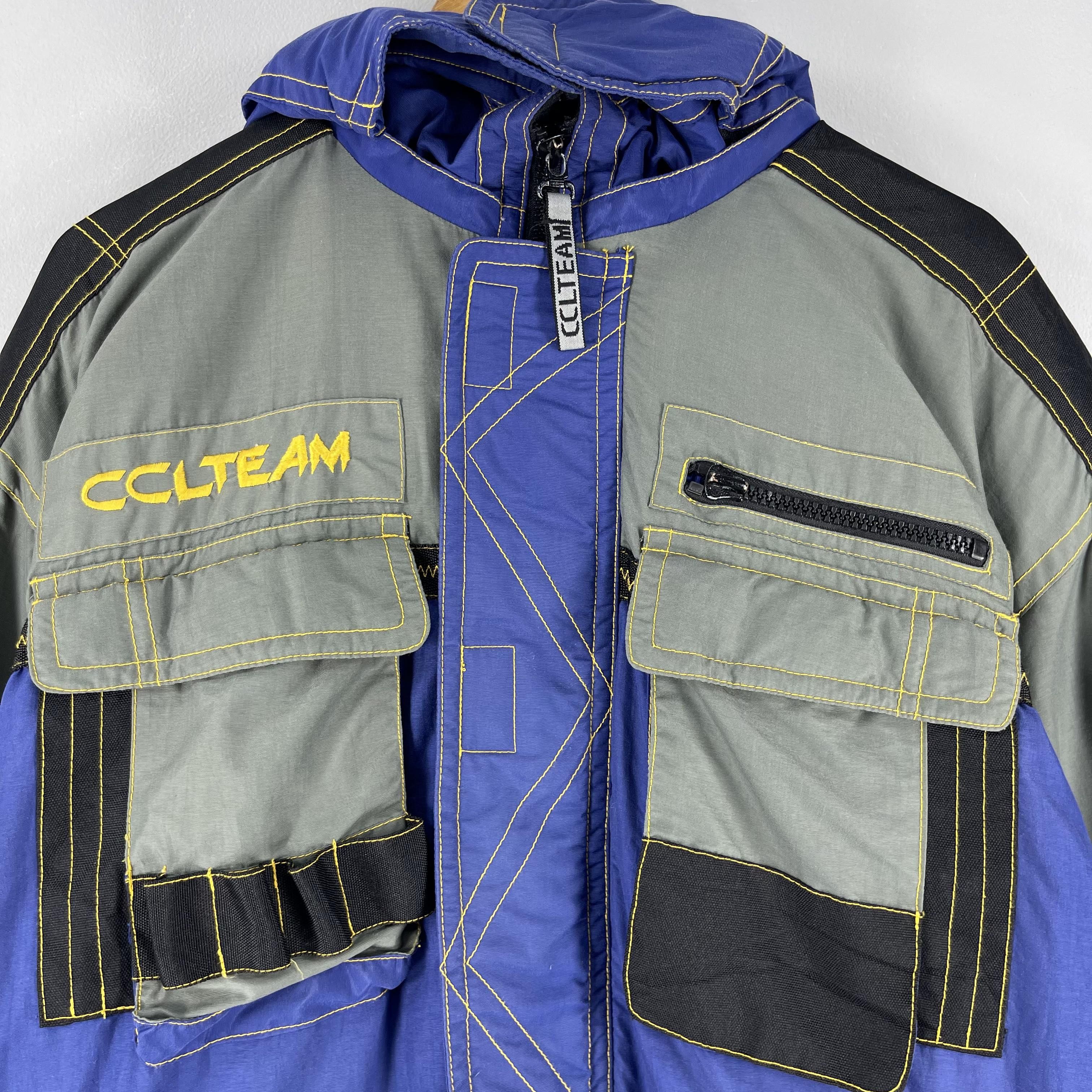 Vintage Vintage 90's CCL Team Utility Winter Ski Hoodie Jacket Size US L / EU 52-54 / 3 - 2 Thumbnail