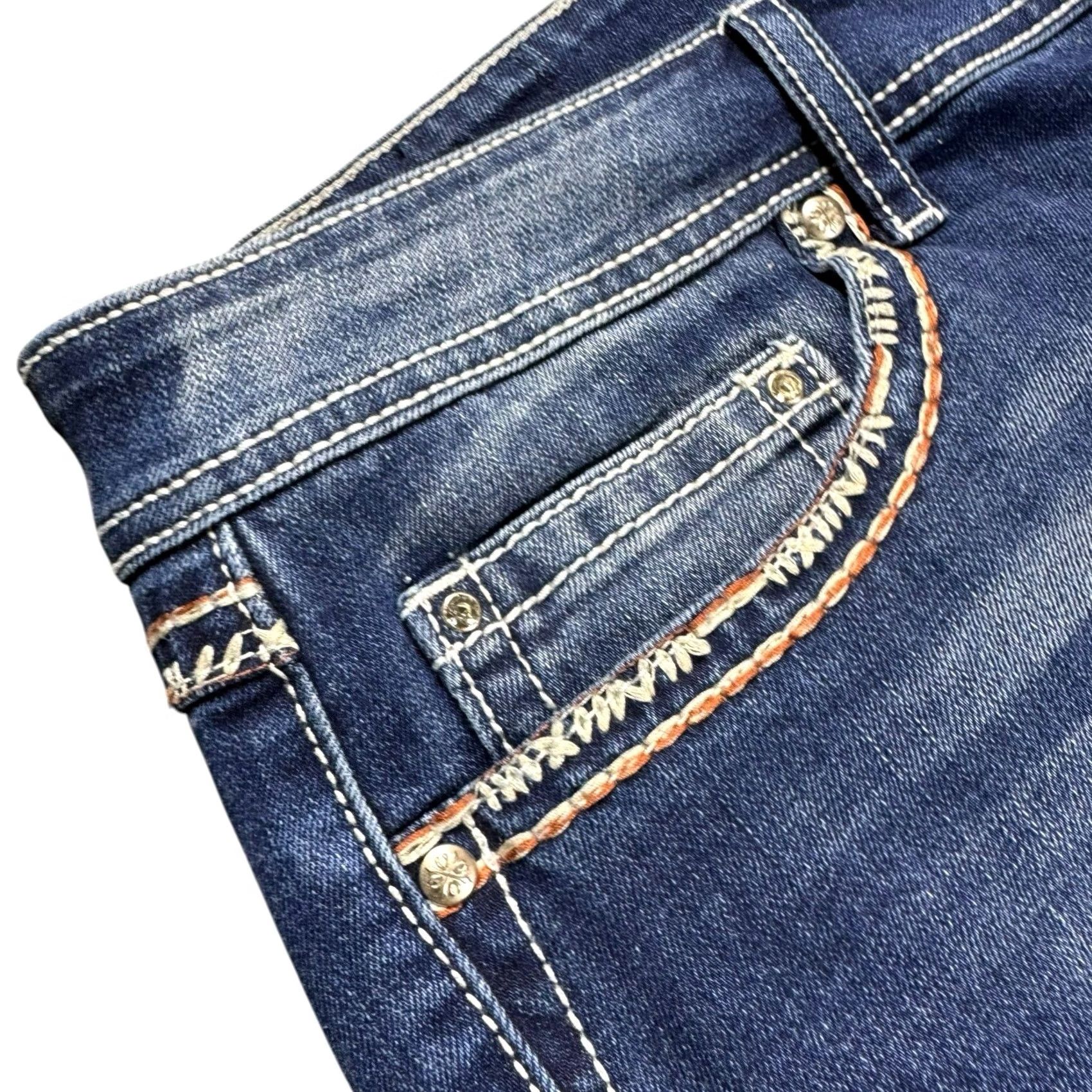 Vintage Flamingals Jeans Women's 3XL 40x31 Bootcut Distressed Midrise Wide Leg Baggy Denim Bootcut Jeans Size 40" / US 18 - 3 Thumbnail