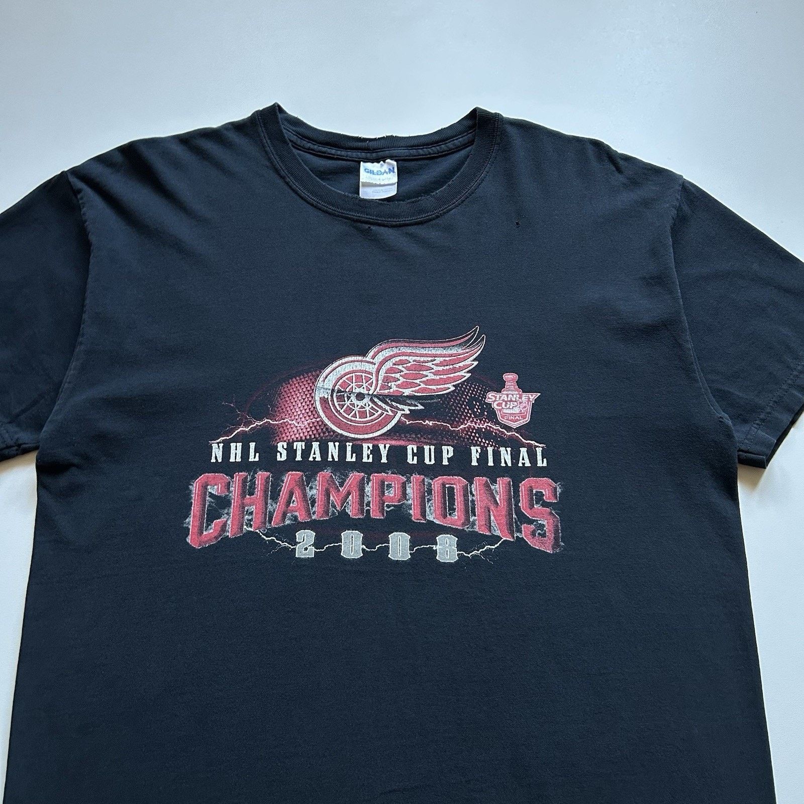 Gildan Vintage Detroit Red Wings Shirt Large 2008 Stanley Cup Champ Size US L / EU 52-54 / 3 - 2 Thumbnail
