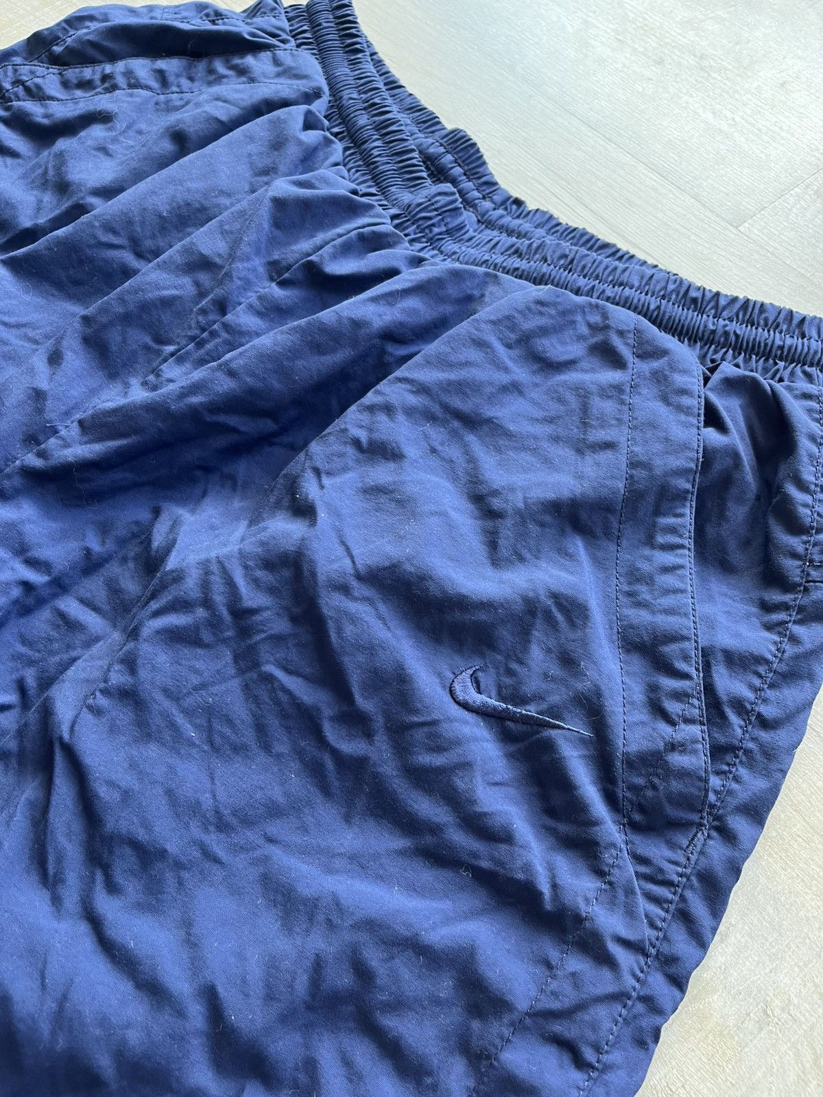Nike Vintage 90’s Nike blue swoosh parachute track pants Size US 34 / EU 50 - 3 Thumbnail
