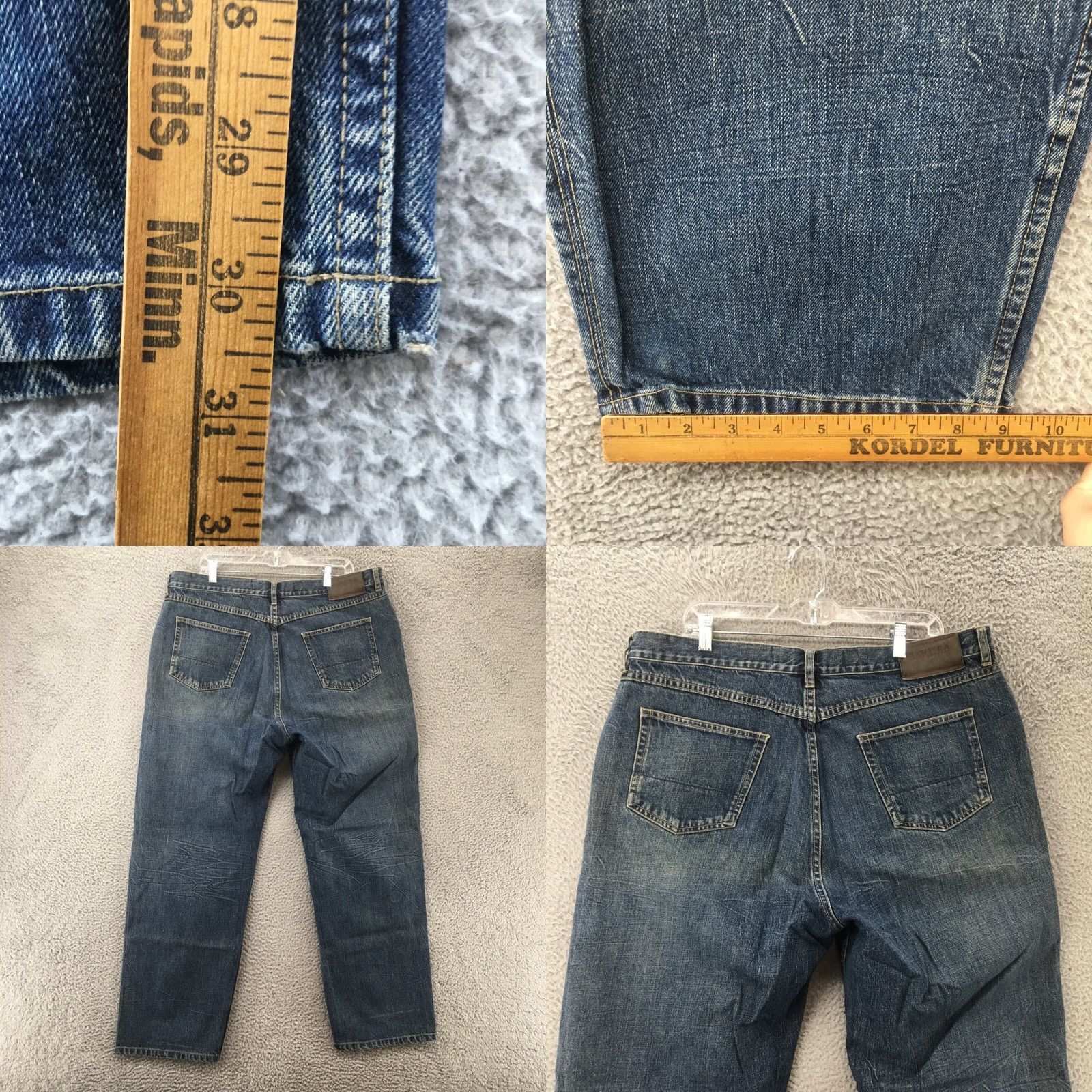 Nautica Nautica Straight Jeans Mens 40x32 Blue Denim High Rise Zip Fly Jeans Size US 40 / EU 56 - 8 Thumbnail