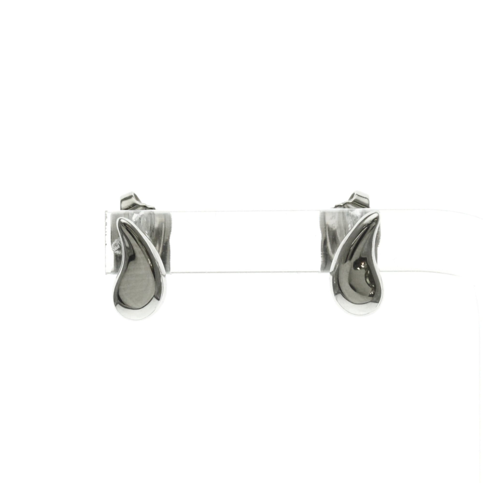 Tiffany & Co. Tiffany Teardrop Earrings No Stone Platinum Stud Earrings Silver Size ONE SIZE - 1 Thumbnail
