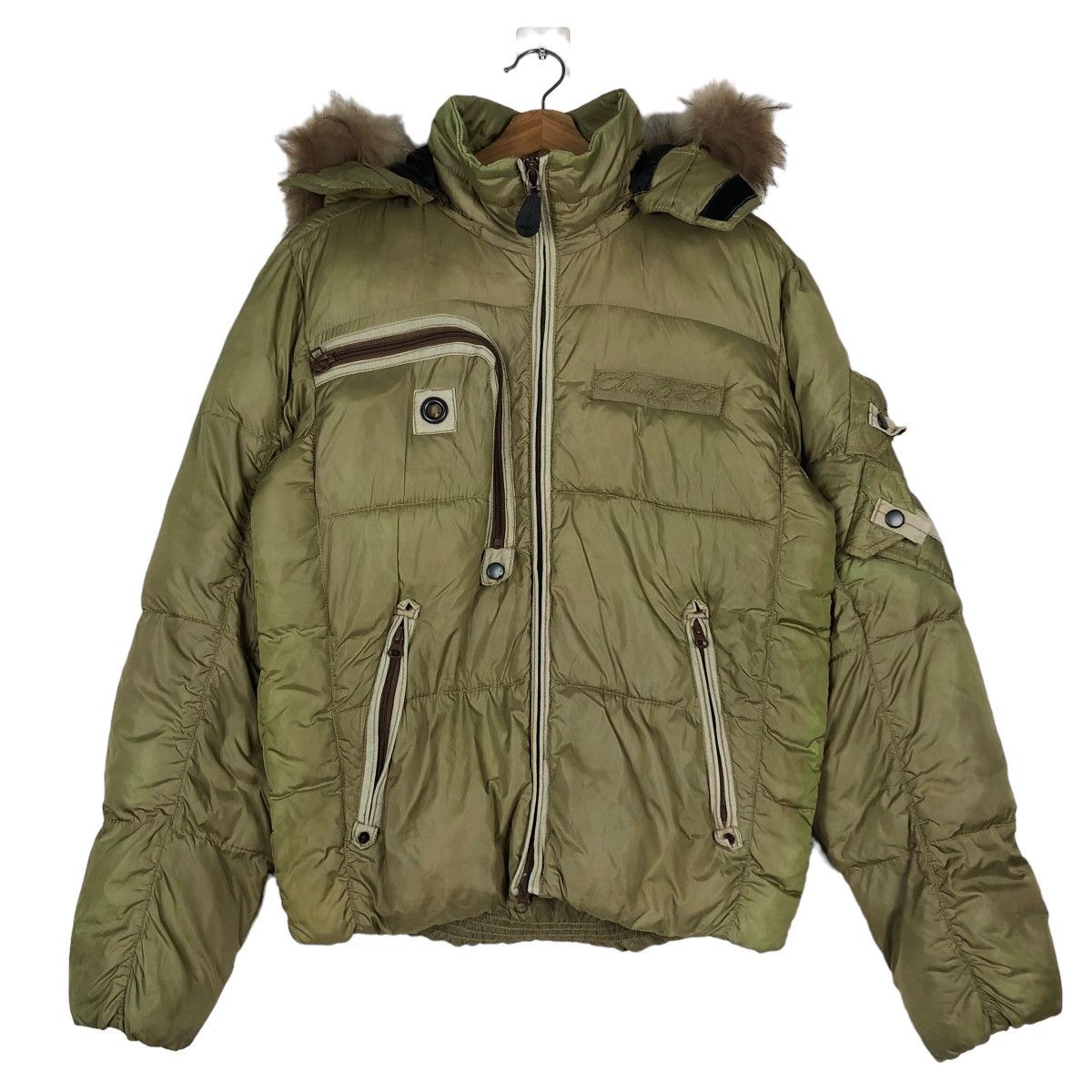 Avirex 🔥Vintage Bomber Jacket Puffer Down Avirex Varsity Mink Fur Size US M / EU 48-50 / 2 - 12 Thumbnail