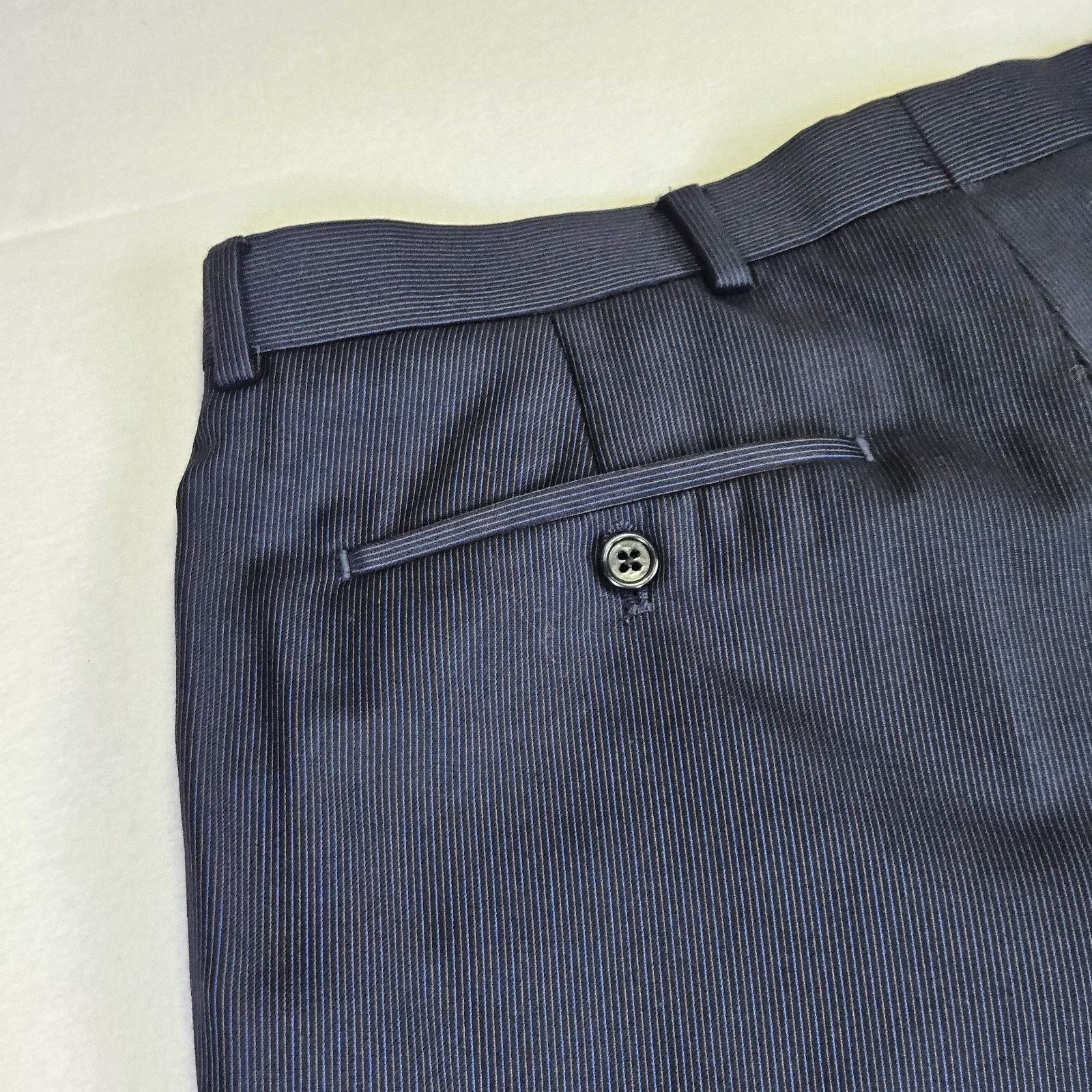 Michael Kors Michael Kors Madison Suit Peak Lapel Micro Stripe Black Set Size 38S - 20 Thumbnail