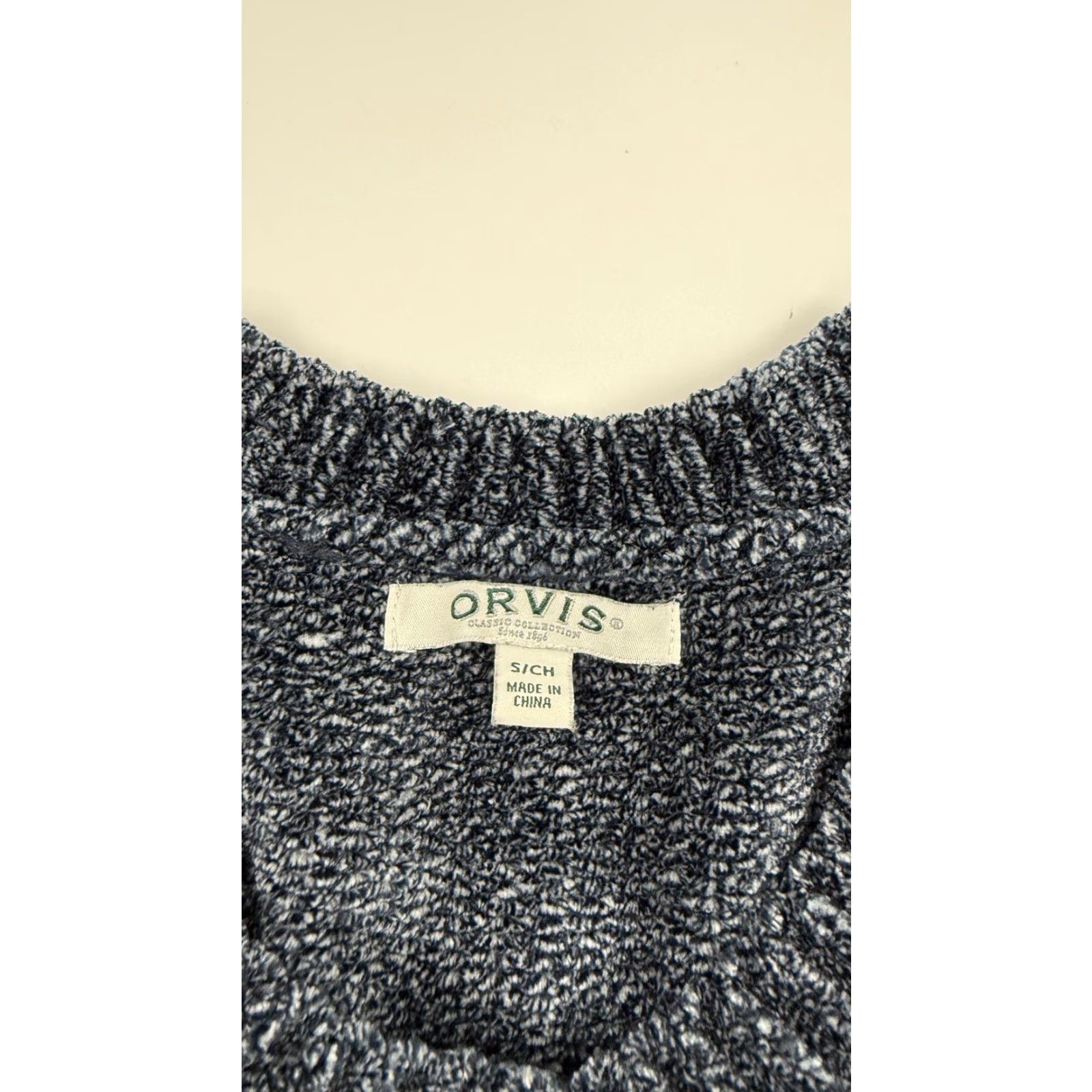 Orvis Orvis Sweater Womens Small Blue Gray V Neck Chenille Ribbed High Low Pullover Size S / US 4 / IT 40 - 3 Thumbnail