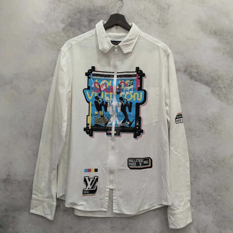 Louis Vuitton Louis Vuitton Men's Long Sleeve White Shirt 0089 Size US L / EU 52-54 / 3 - 1 Thumbnail