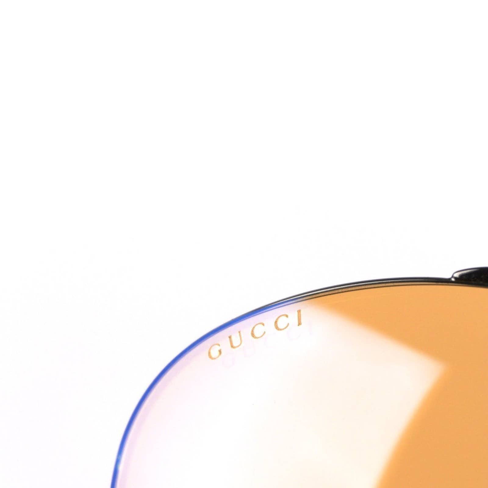 Gucci Gucci Silver Orange Round Mirrored Pilot Aviator Sunglasses Size ONE SIZE - 7 Thumbnail