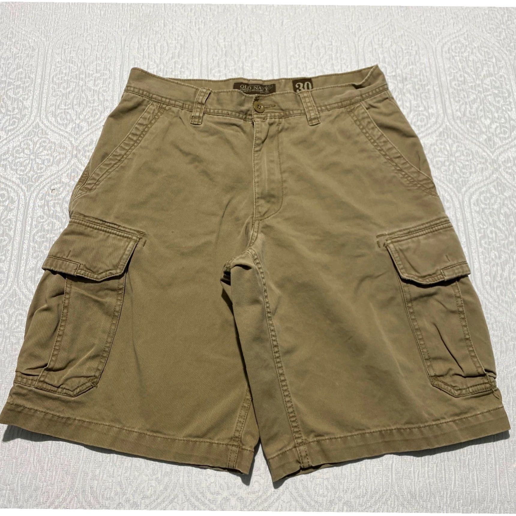 Old Navy Old Navy Cargo Shorts Mens Size 30 Khaki Tan Cotton Twill Cargo Shorts Beige Size US 30 / EU 46 - 2 Thumbnail