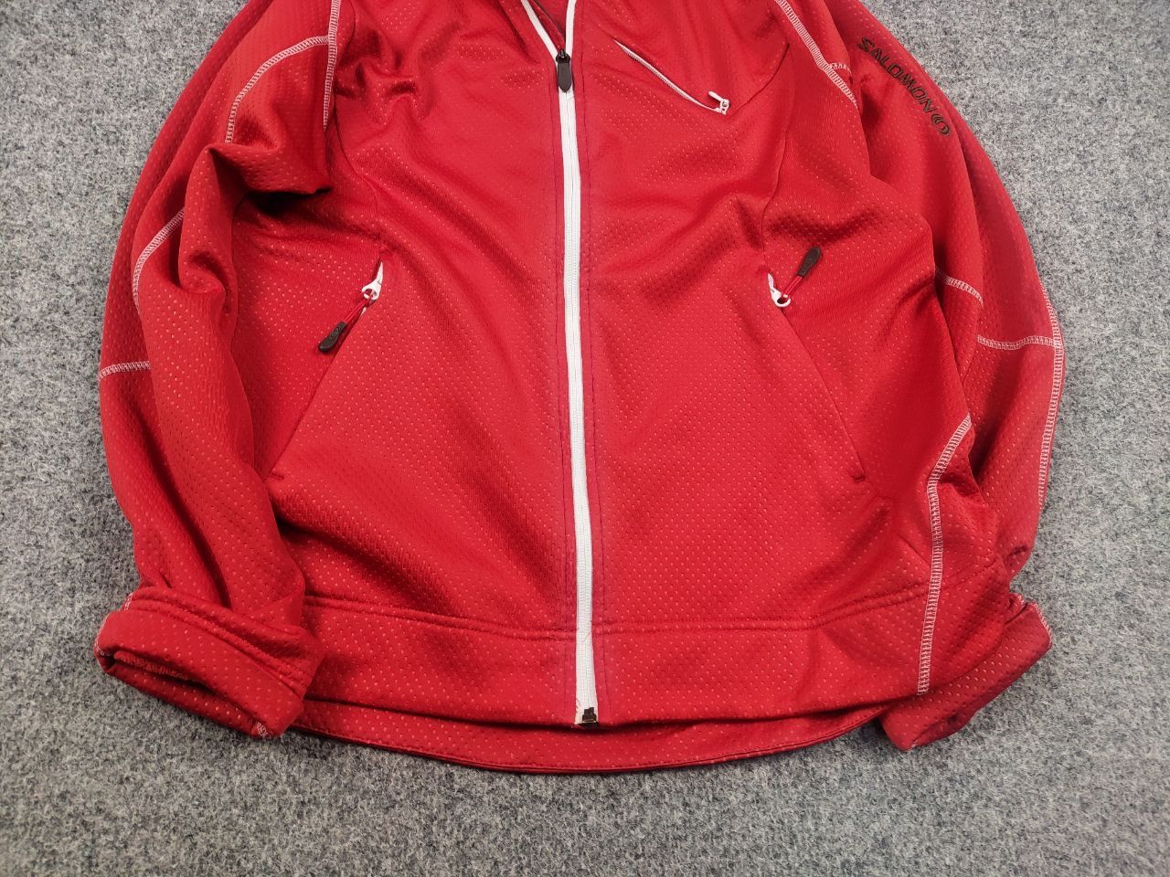 Salomon Vintage Salomon Acti Logo Zip Red Fleece Long sleeve Size US L / EU 52-54 / 3 - 5 Thumbnail