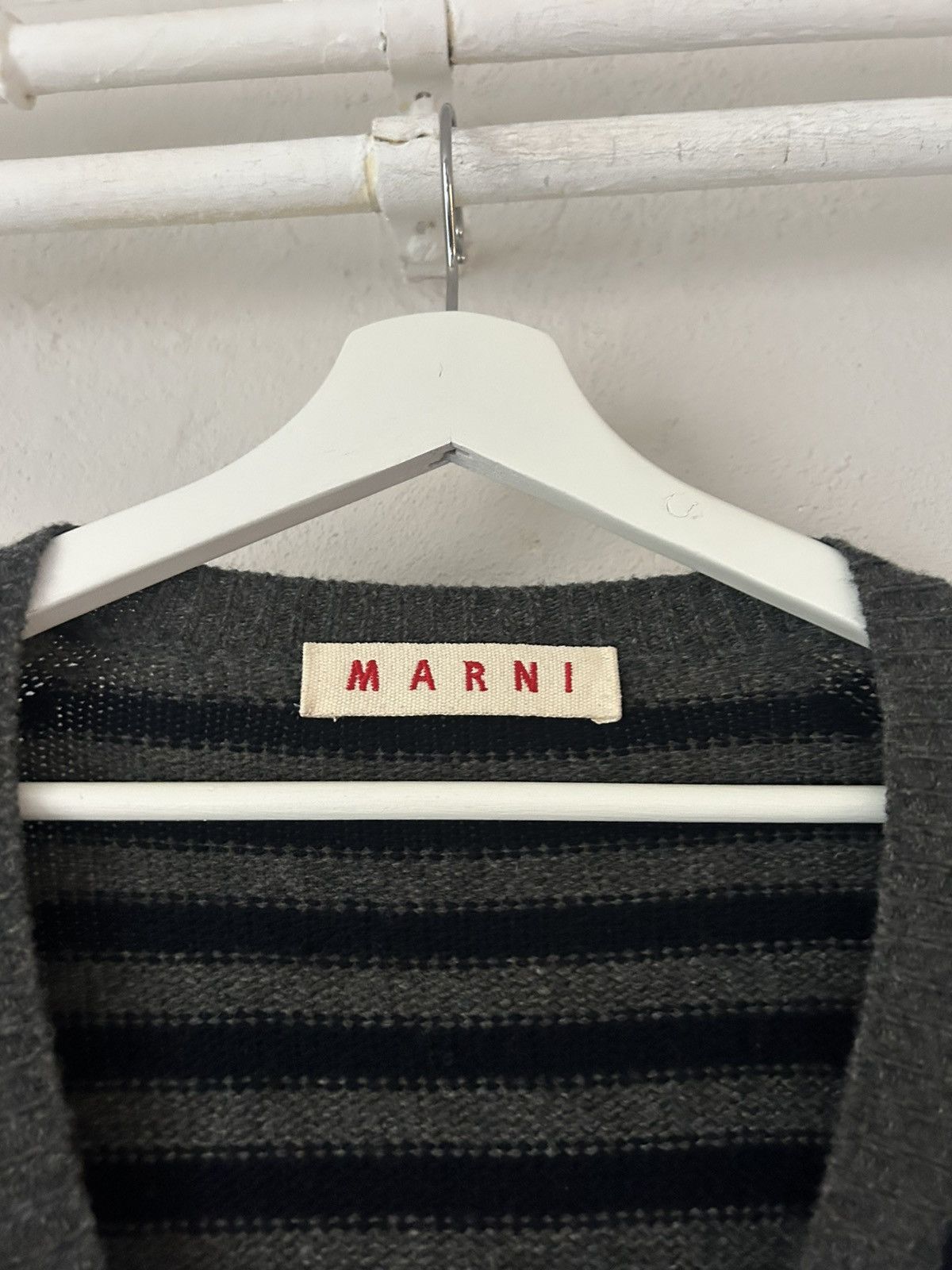 Marni Marni Striped Wool-Cashmere Cardigan Size US M / EU 48-50 / 2 - 2 Thumbnail