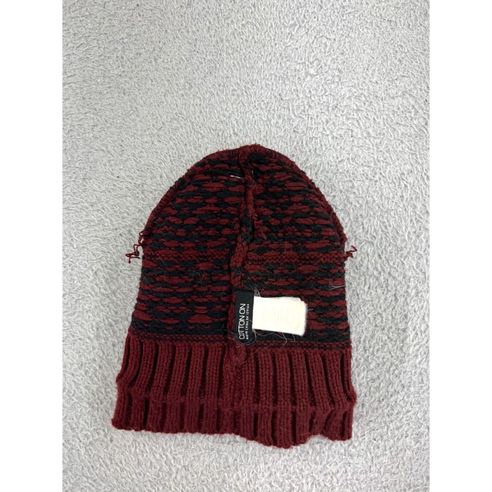 Cotton On Cotton On Beanie Hat Adult One Size Black Knit 100% Acrylic Beanie Ski Winter Mens) Size ONE SIZE - 4 Thumbnail
