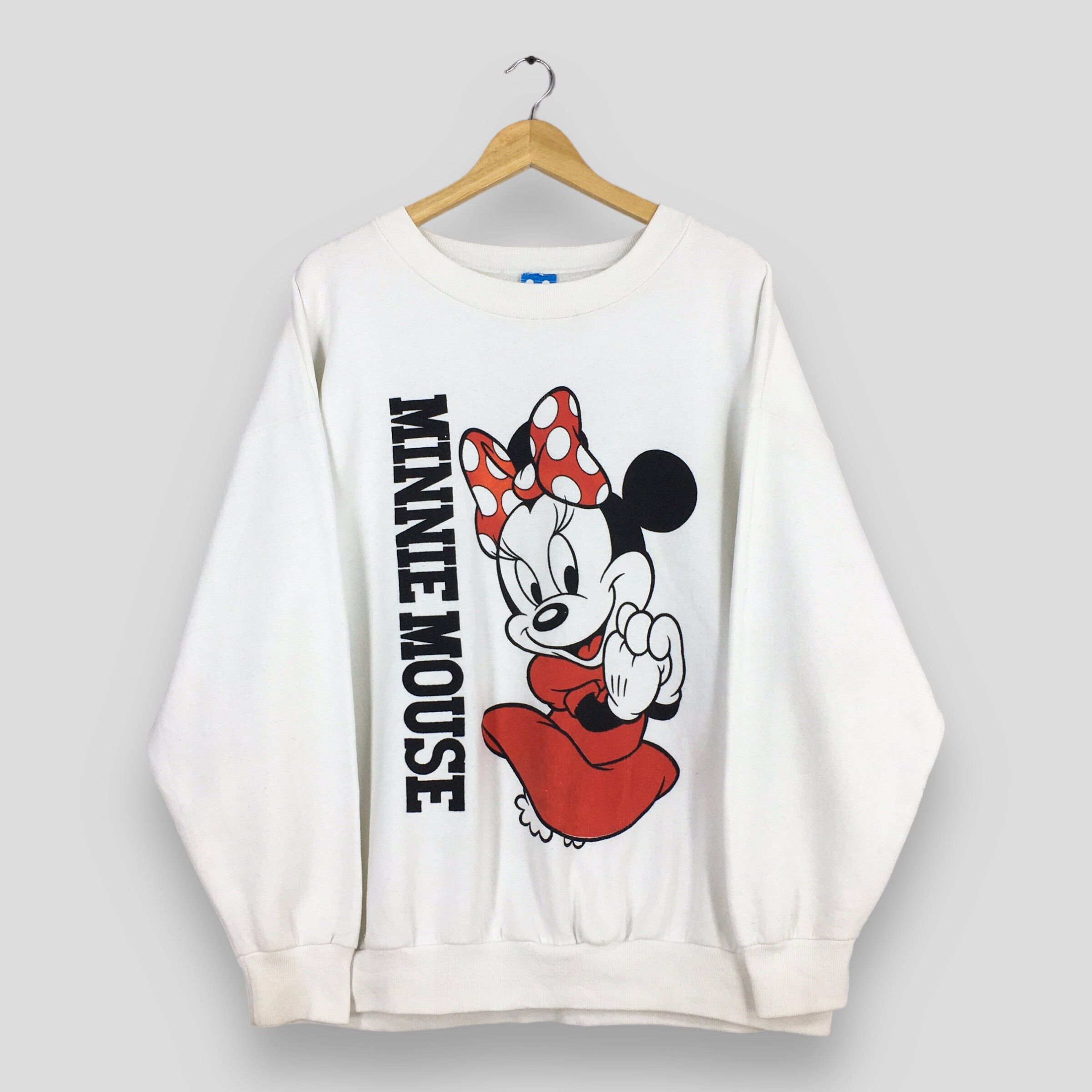 Disney Vintage 90s Minnie Mouse White Sweatshirt 2XLarge Size US XXL / EU 58 / 5 - 1 Thumbnail
