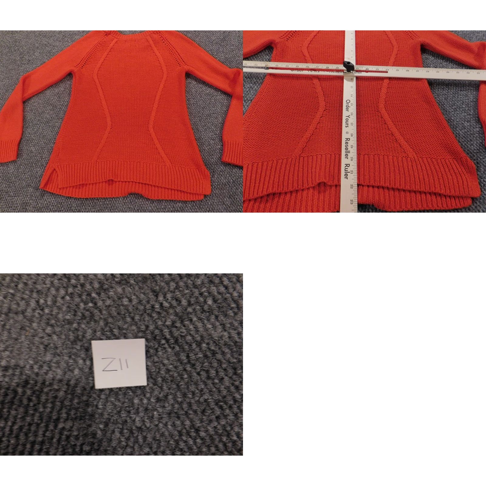 Apt. 9 Apt. 9 Womens Sweater Small Orange Pullover Crewneck Knit Solid Embroidered Casual Long Sleeve Classic Open Soft Chunky ACrylic Machine Washable Size S / US 4 / IT 40 - 9 Thumbnail