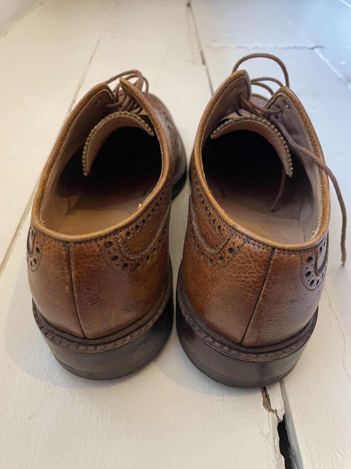 Crockett & Jones Crockett & Jones Pembroke Tan Scotch Grain Derby Shoe UK8.5E Size US 8.5 / EU 41-42 - 6 Thumbnail