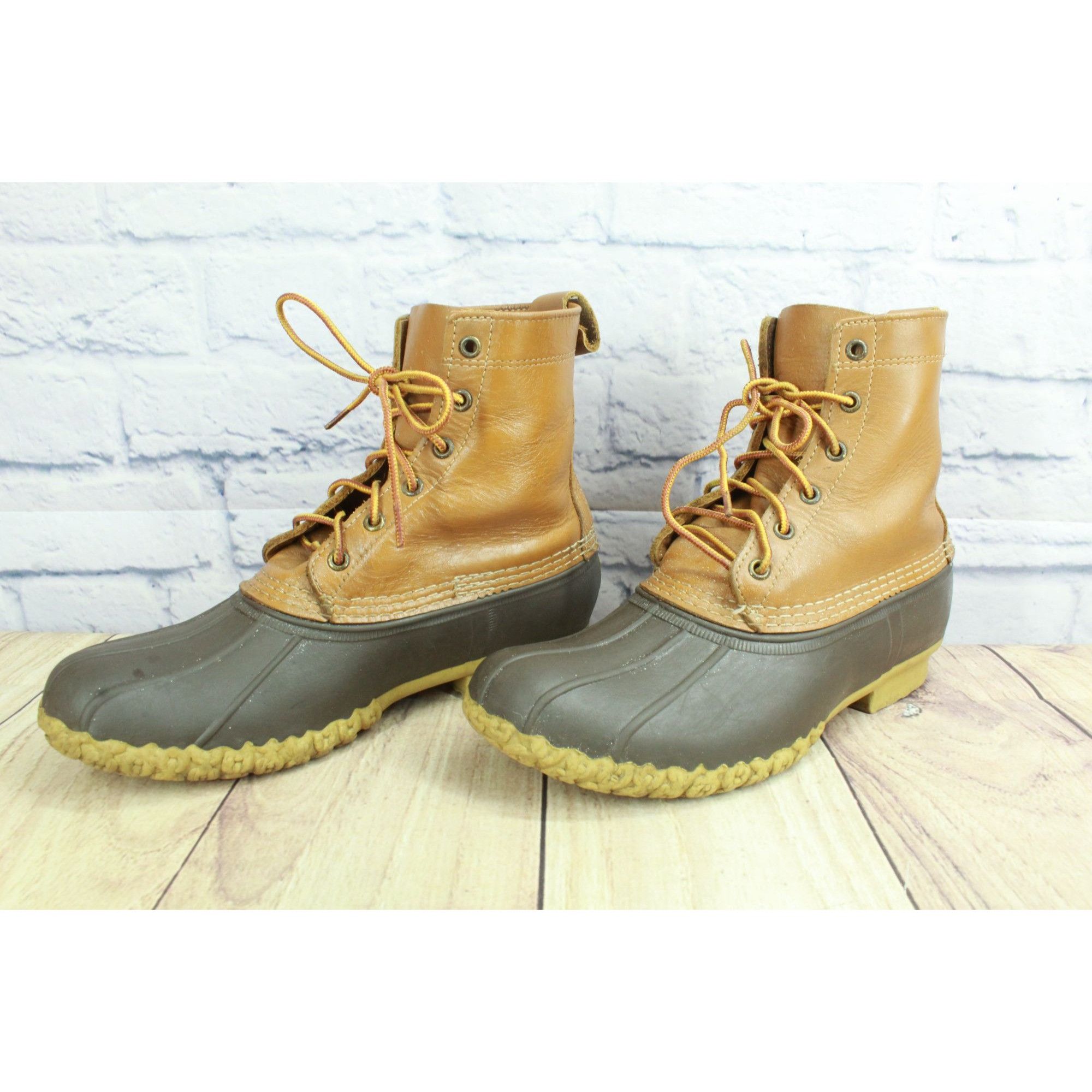L.L. Bean LL Bean Unlined Brown Leather Ankle Duck Boots Size US 10 / IT 40 - 2 Thumbnail