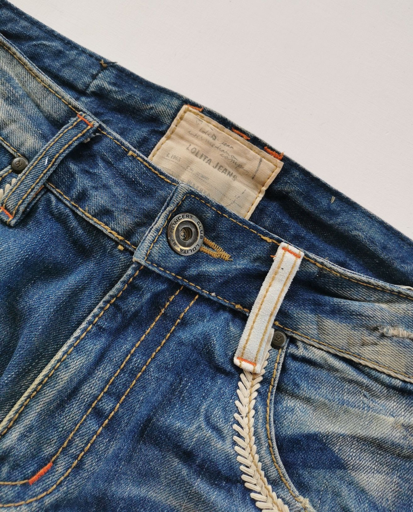 Japanese Brand Mudwash Lolita Exotic Vintage Blue Jeans Size US 32 / EU 48 - 4 Thumbnail