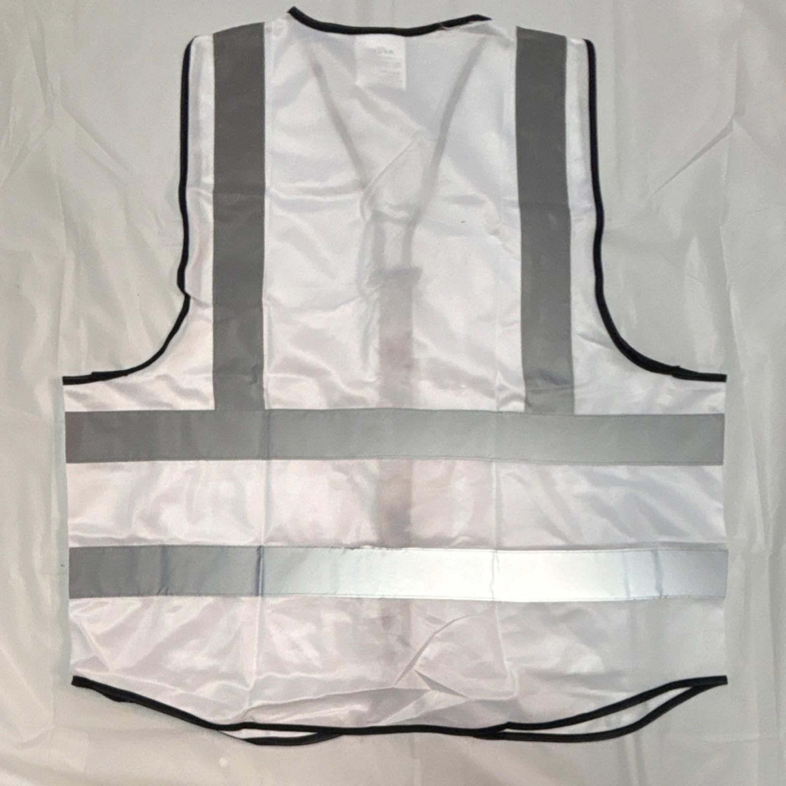 Other 2XL White Gray Reflective Safety Vest High Visibility Size ONE SIZE - 3 Thumbnail