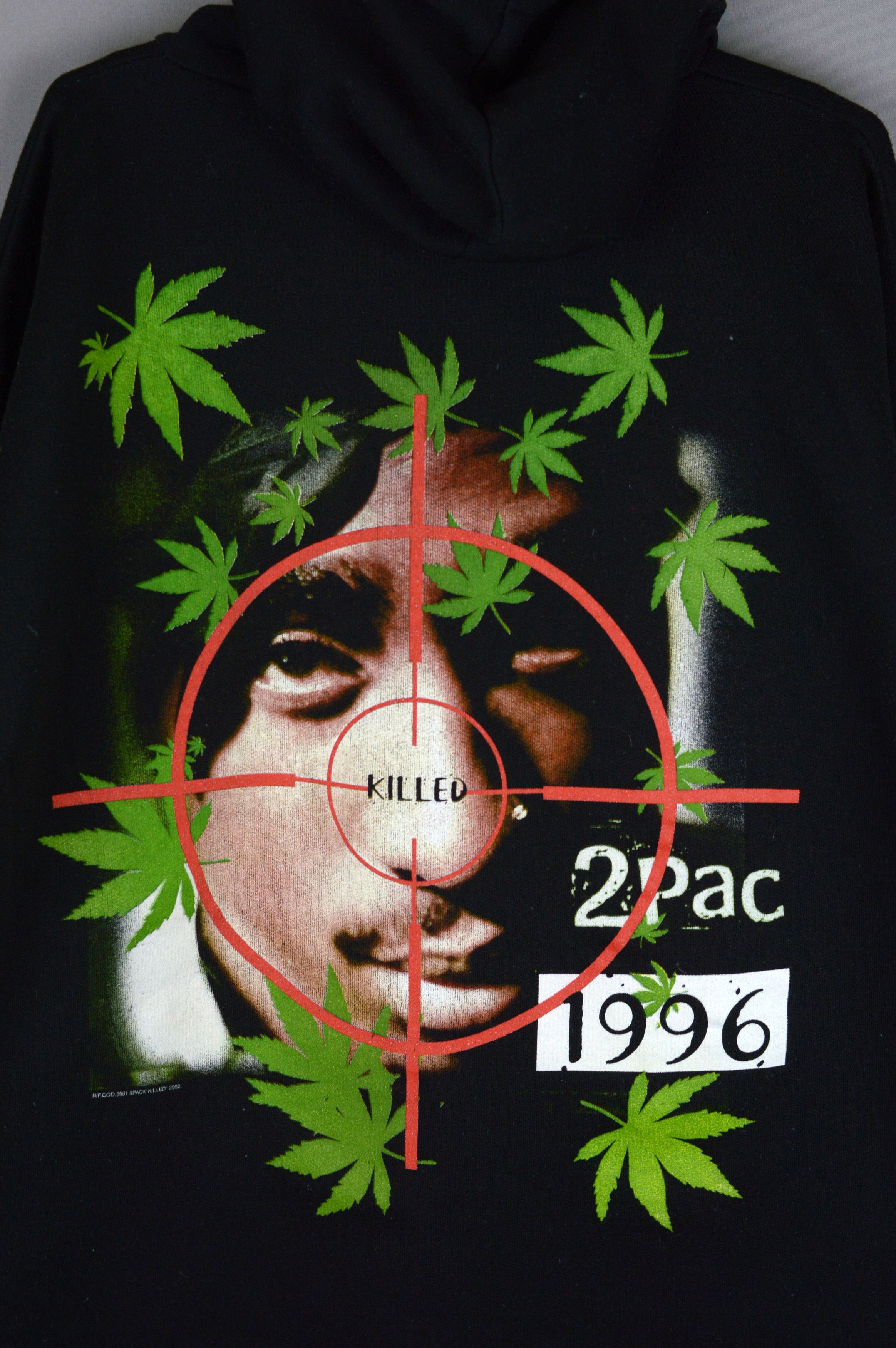 Rap Tees × Vintage Vintage 2pac Tu Pac 1996 Killed 2002 hoodie Size US XL / EU 56 / 4 - 4 Thumbnail