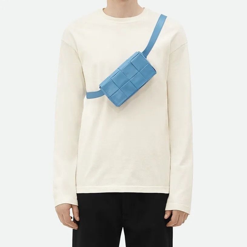 Bottega Veneta o1loc1c0325 Size: OS / 651053 Cassette Belt Bag Light Blue Size ONE SIZE - 3 Thumbnail