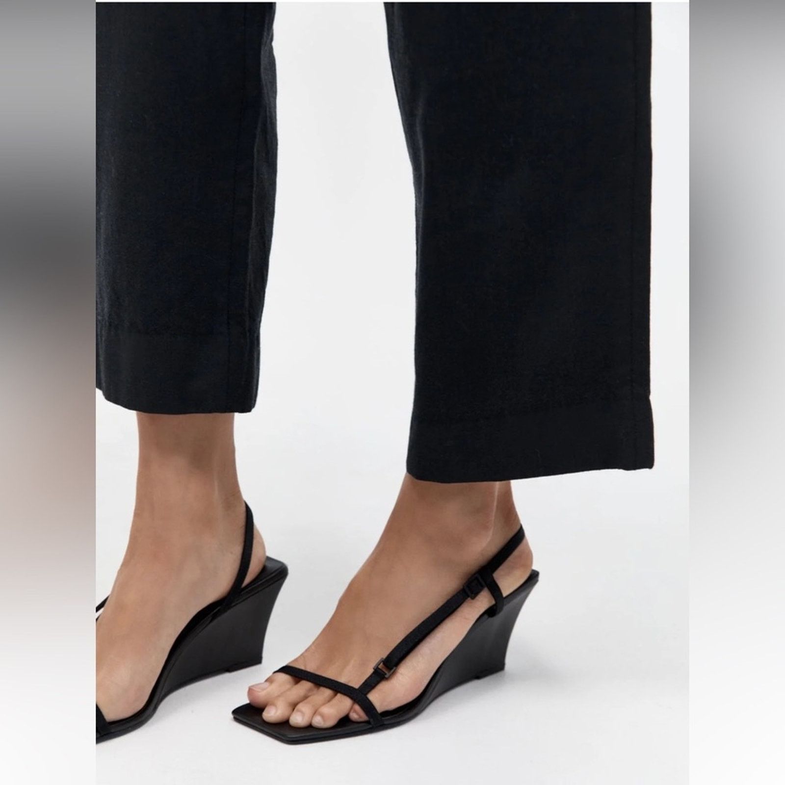 St. Agni ST.AGNI Brassiere Wedges Black 37 Size US 7 / IT 37 - 7 Thumbnail