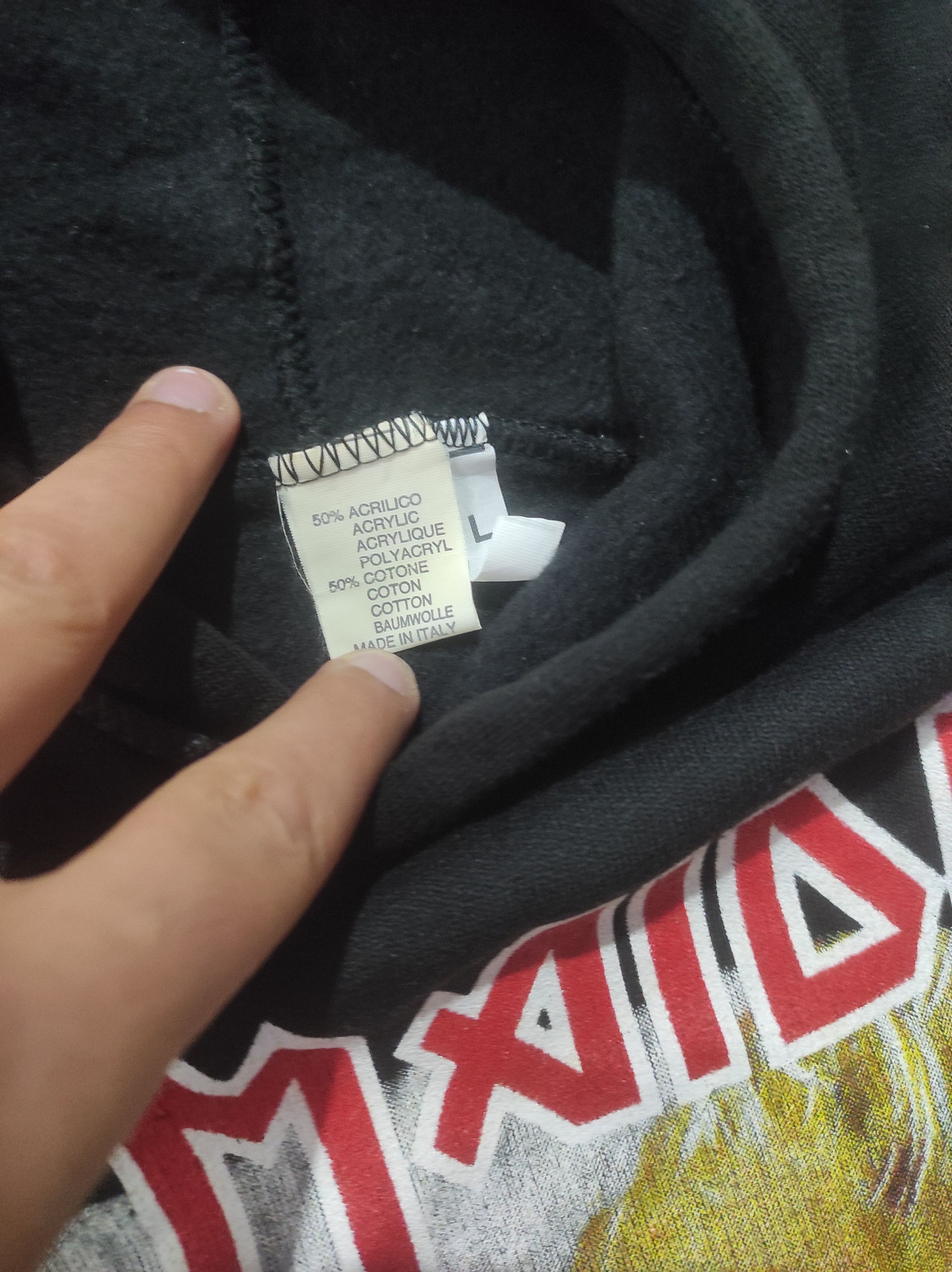Band Tees Vintage Iron Maiden 1997 Middle Finger Logo Hoodie Size US L / EU 52-54 / 3 - 4 Thumbnail