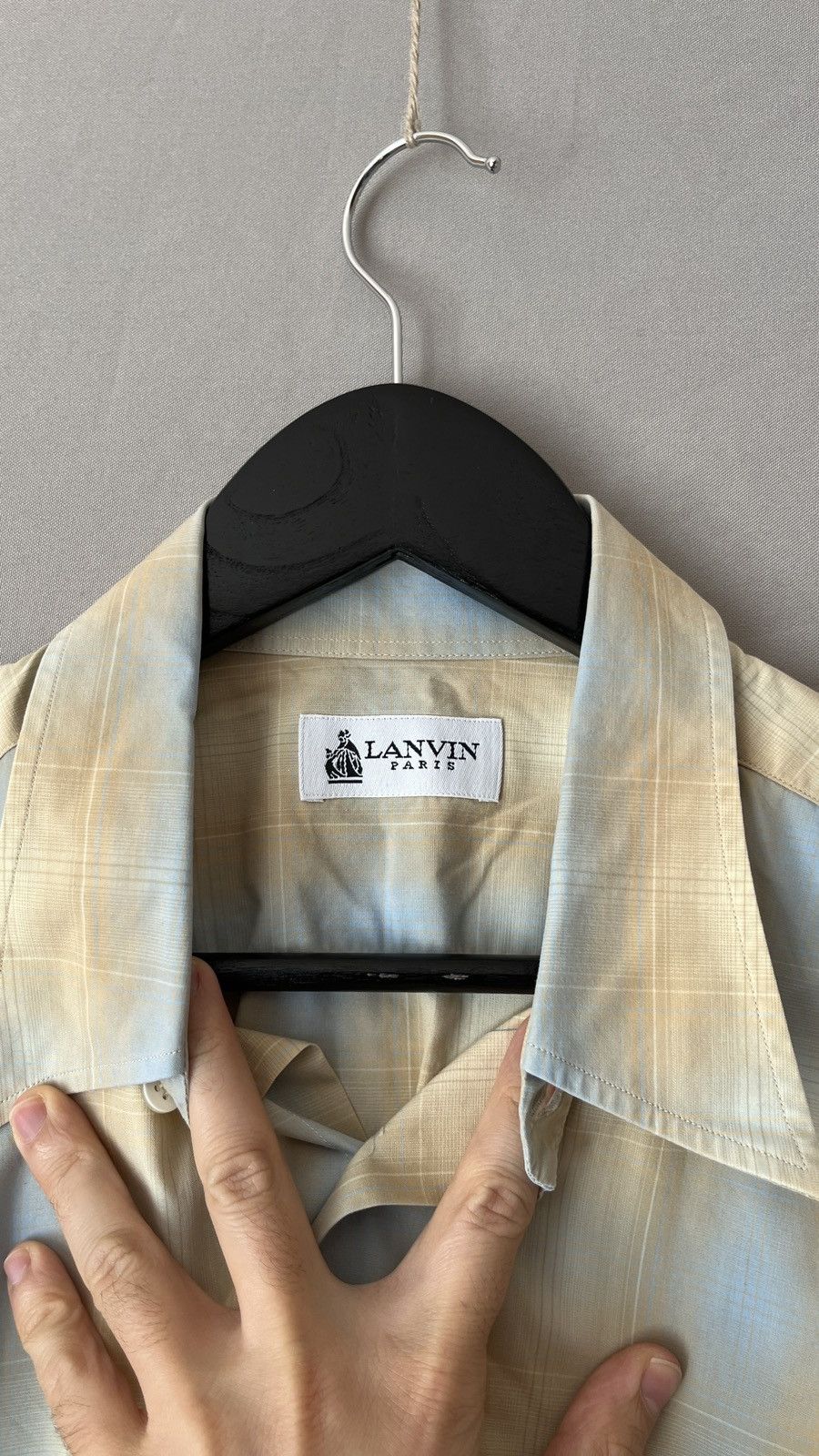 Lanvin LANVIN Paris Short Sleeve Plaid Check Summer Shirt Size US L / EU 52-54 / 3 - 5 Thumbnail