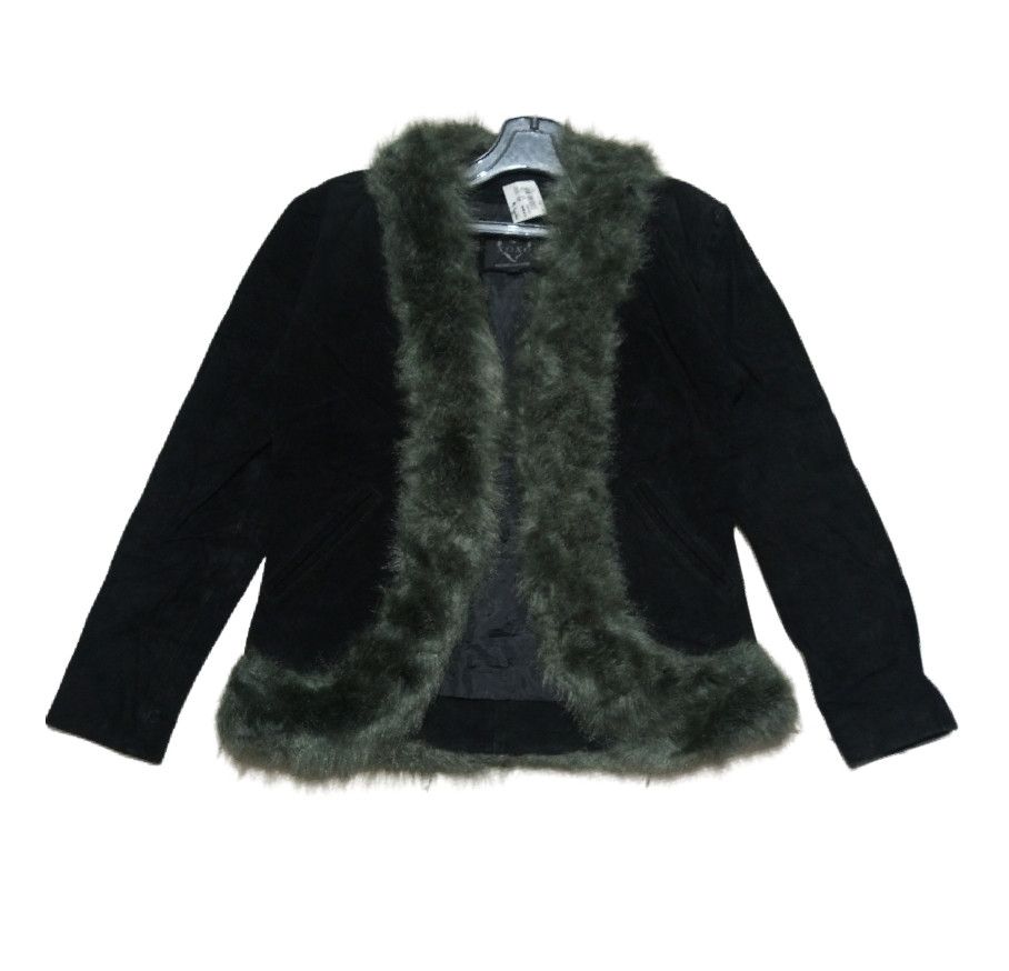 Other XOXO - Suede Leather Angora Jacket Size M / US 6-8 / IT 42-44 - 1 Thumbnail